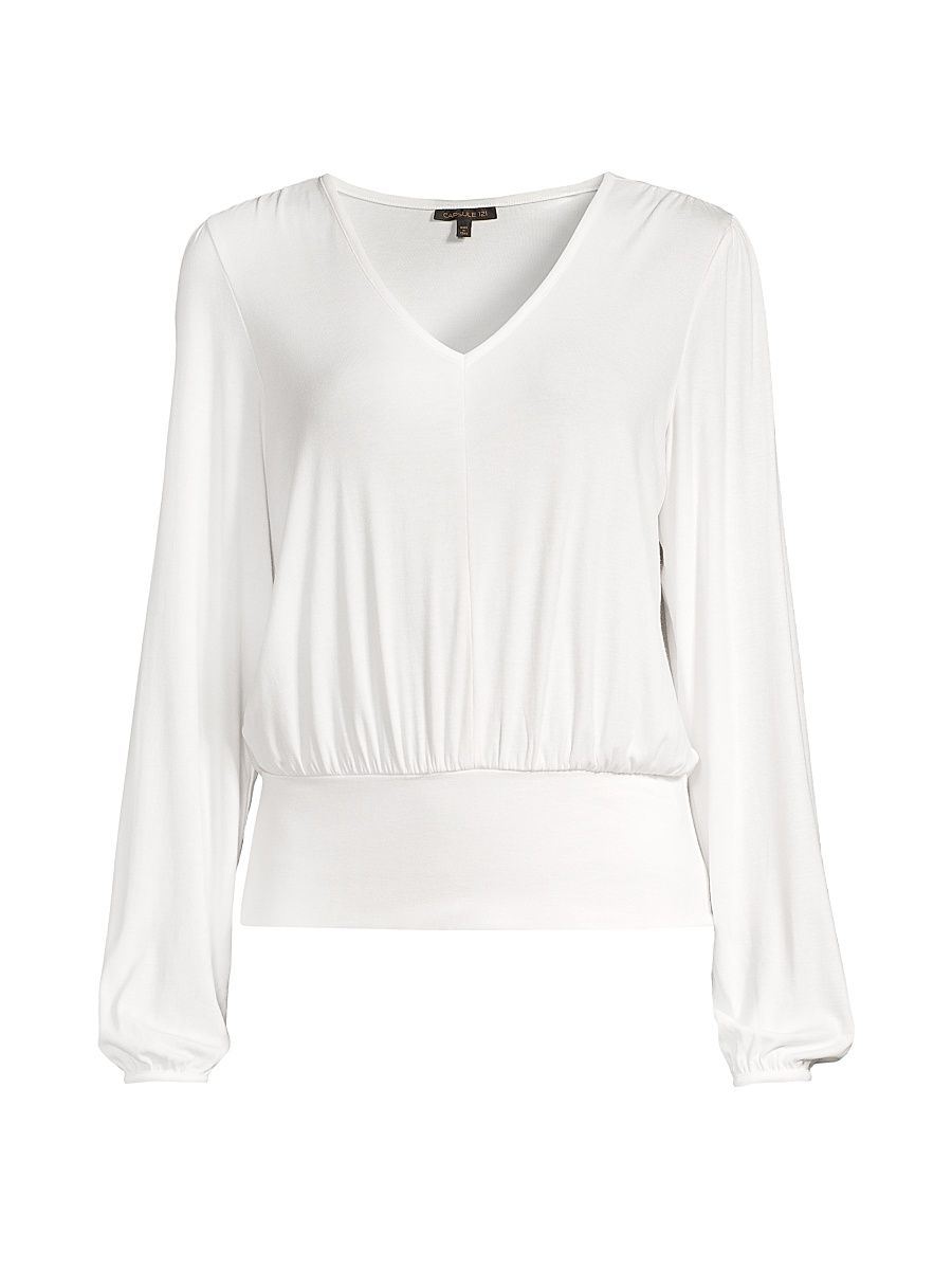 Women's Winchester Stretch Long-Sleeve Top - Ivory - Size Large