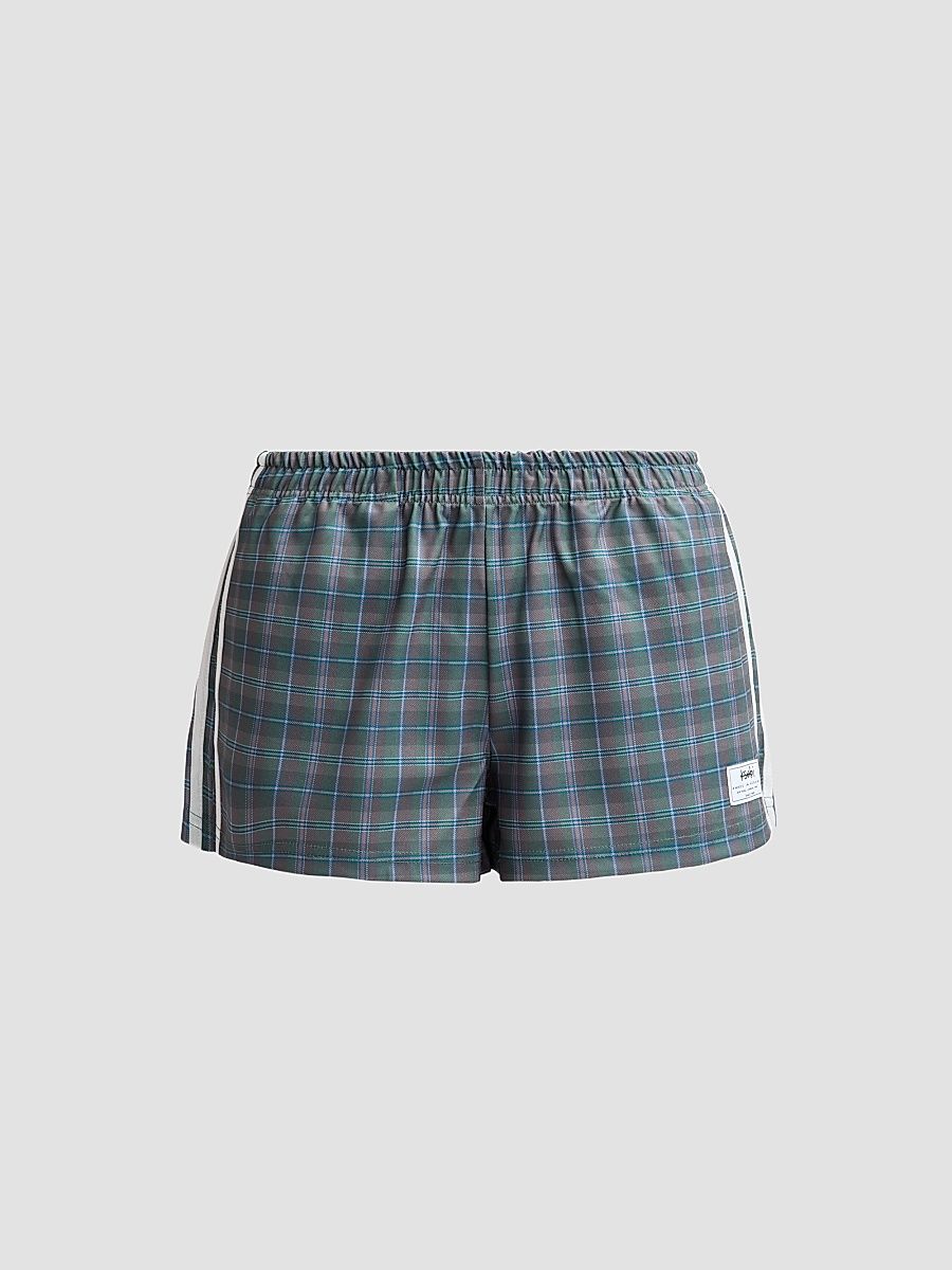 Ksubi Women's Derby Hunter Plaid Shorts - Green - Size Large