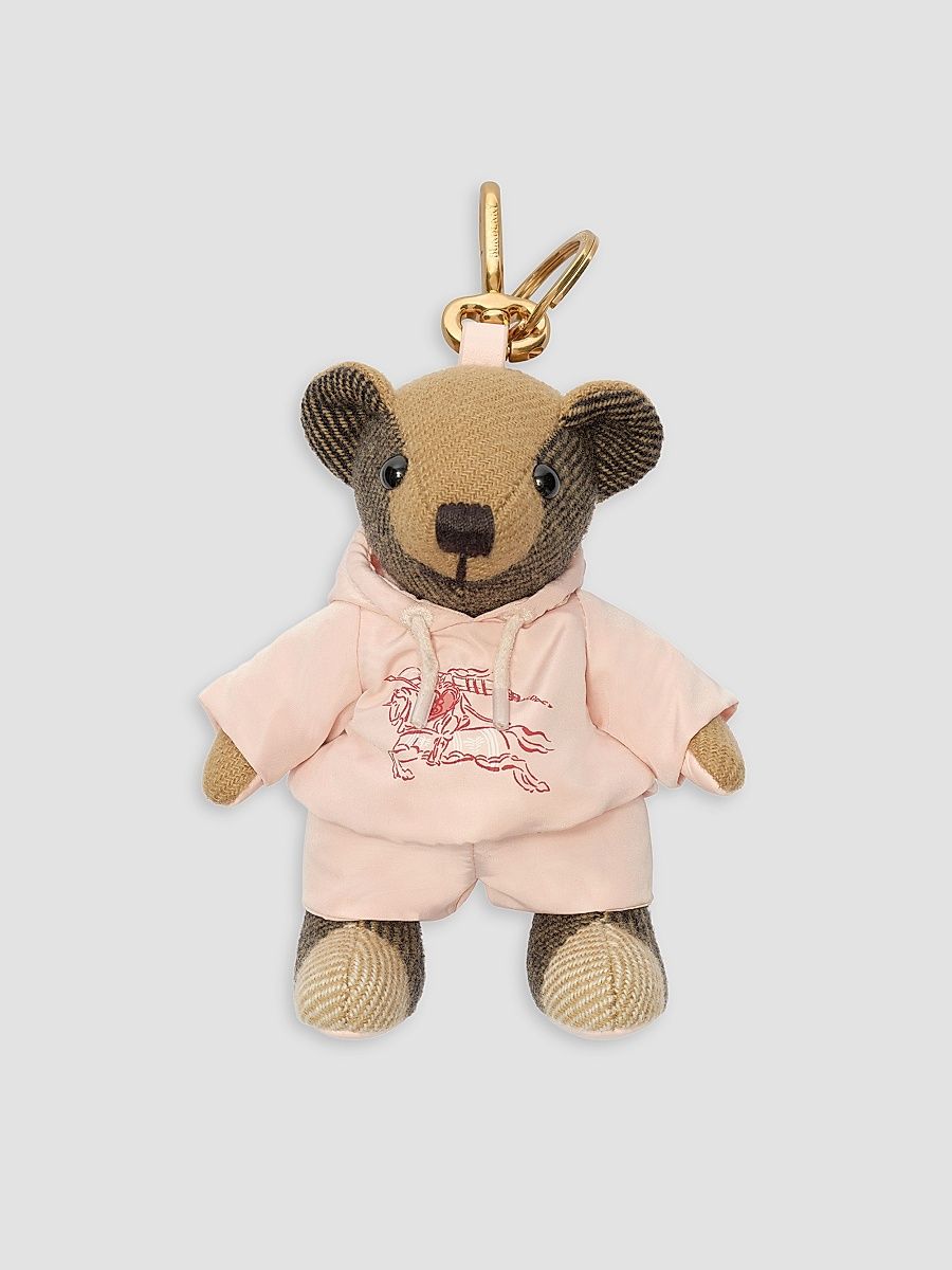 Women's Thomas Equestrian Knight-Embroidered Bear Charm - Pink