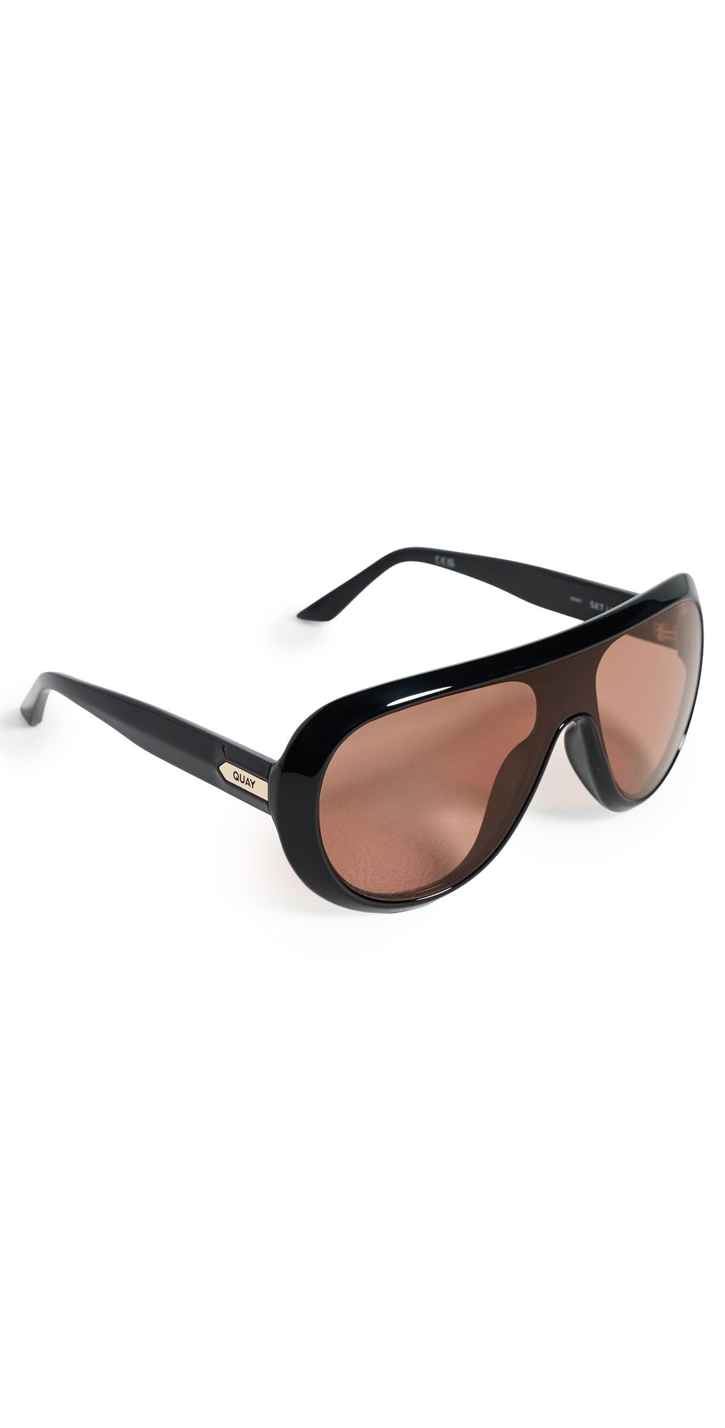 Quay Set List Sunglasses Black/Dark Apricot One Size