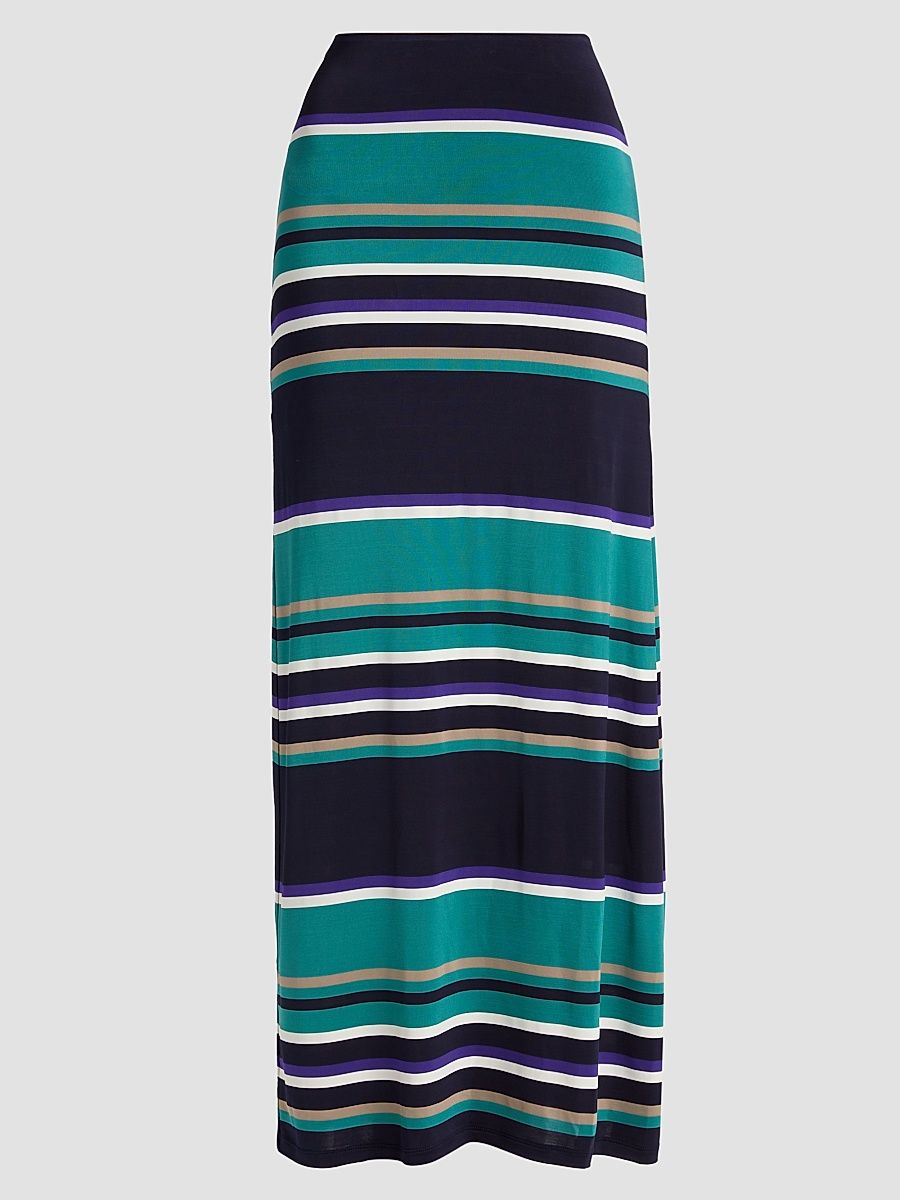 Women's Jayla Stripe Maxi Skirt - Jade Stripe Combo - Size XXS