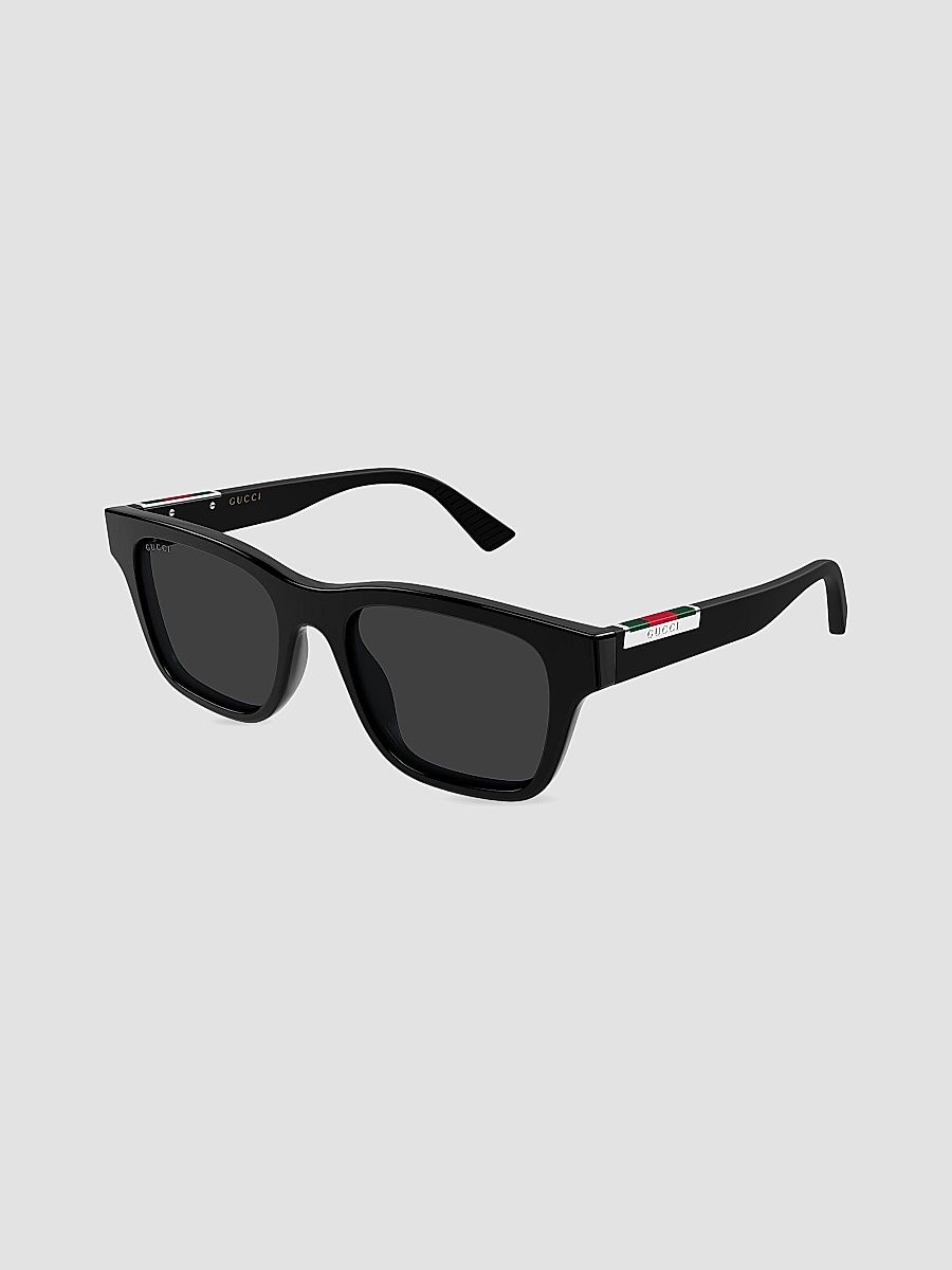 Gucci Men's Subtle Web Sporty 52MM Square Sunglasses - Black