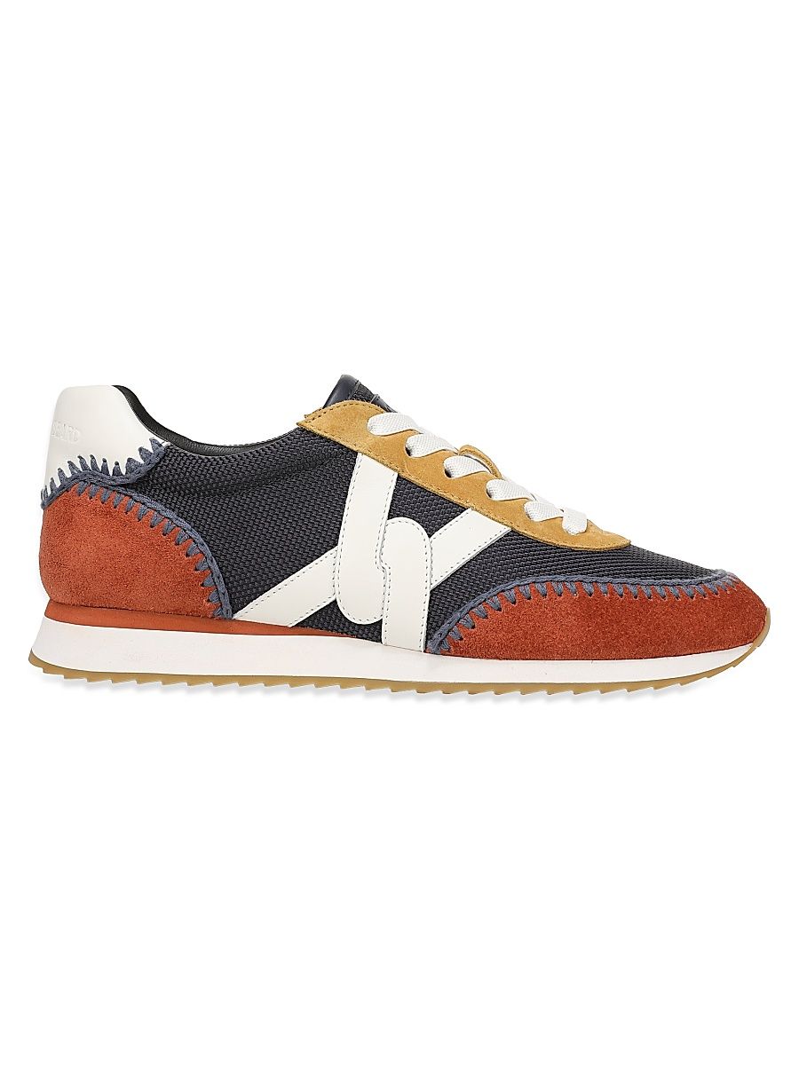 Women's Penrose 25MM Whipstitch Colorblocked Sneakers - Navy Rust - Size 12