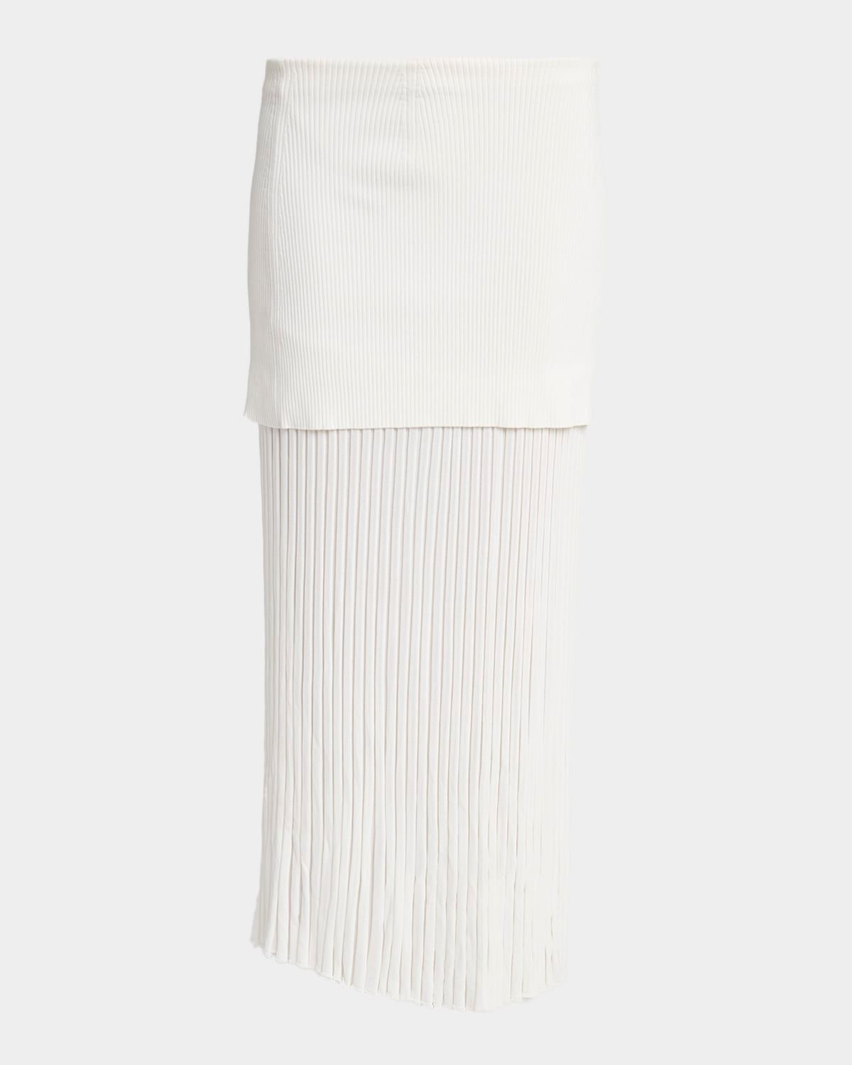 Luiza Rib-Knit Midi Skirt