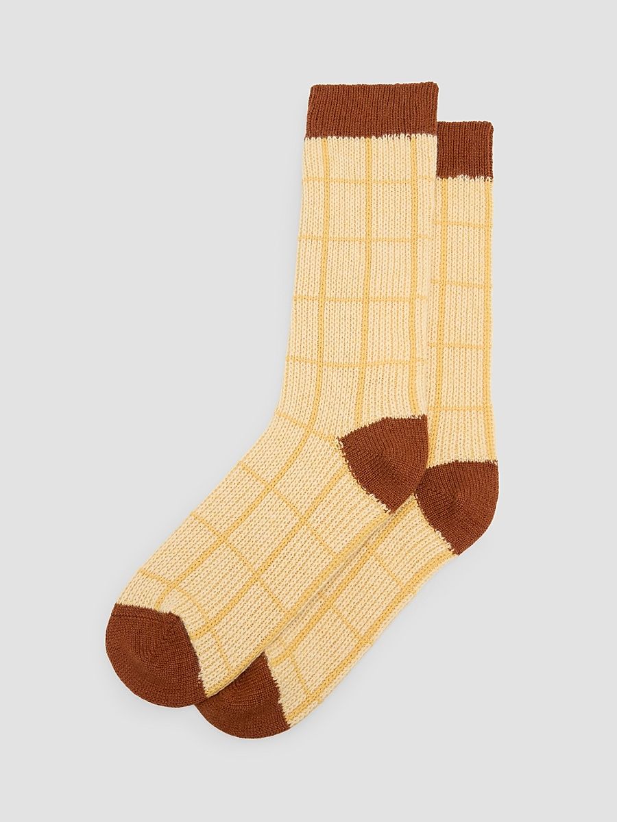 Women's The Checker Cashmere Soft Socks - Reservoir Combo