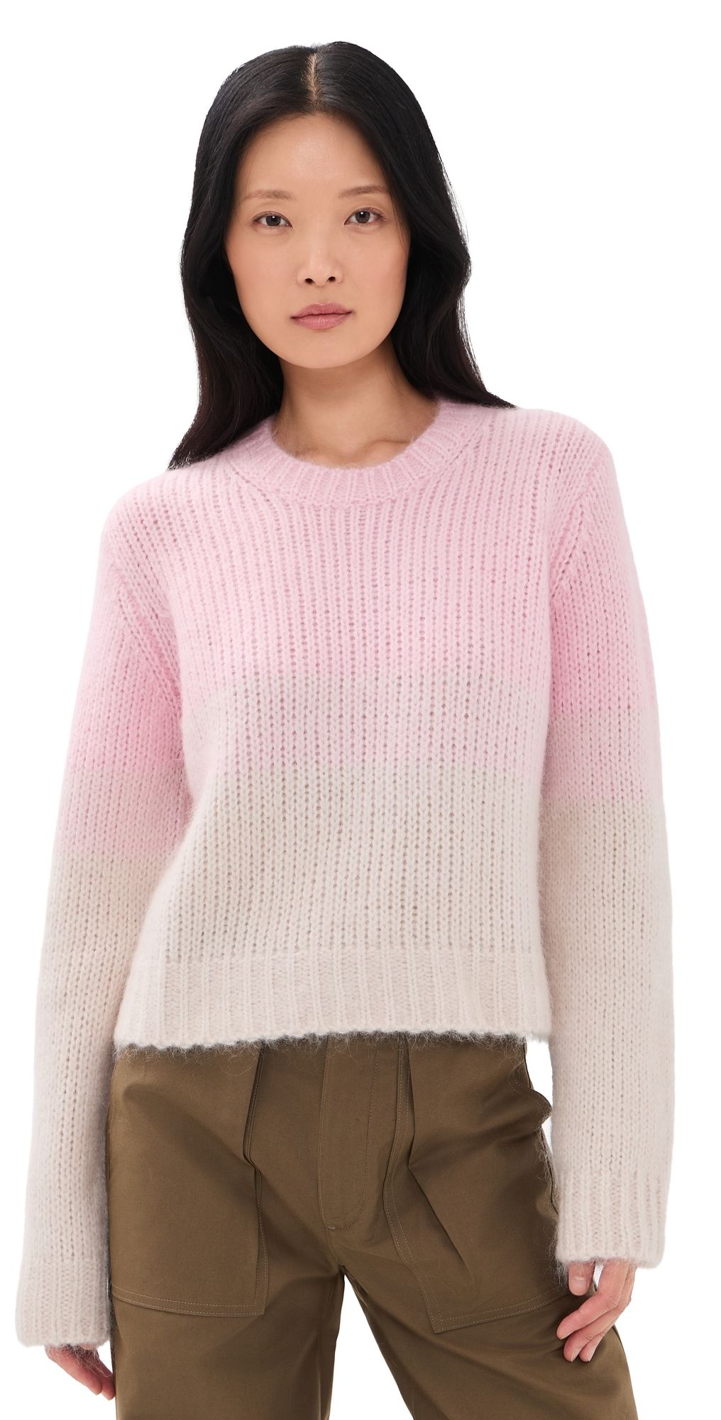 Marimekko Viipottaa Hennika Knitted Pullover Off White/Light Pink XL