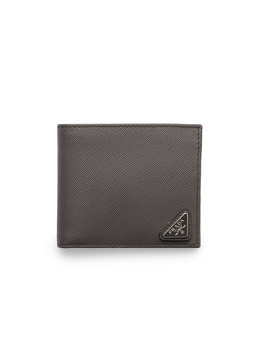 Men's Saffiano Leather Wallet - Grey