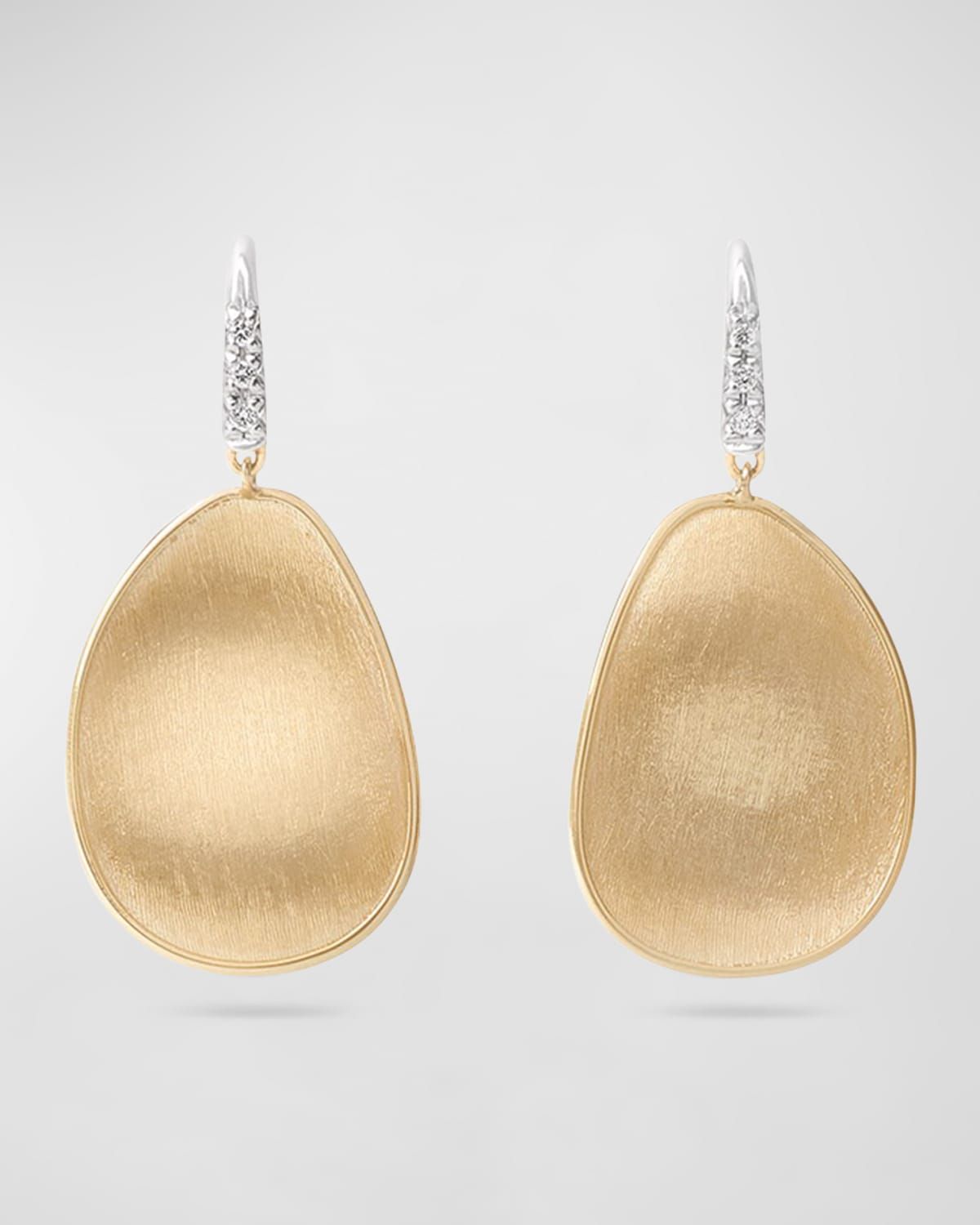 Lunaria Drop Earrings with Diamonds