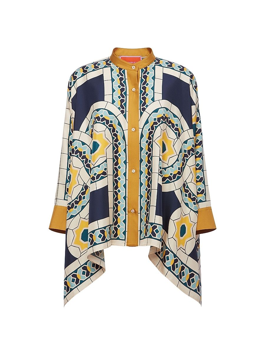 Women's Foulard Shirt - Blue - Size XXS