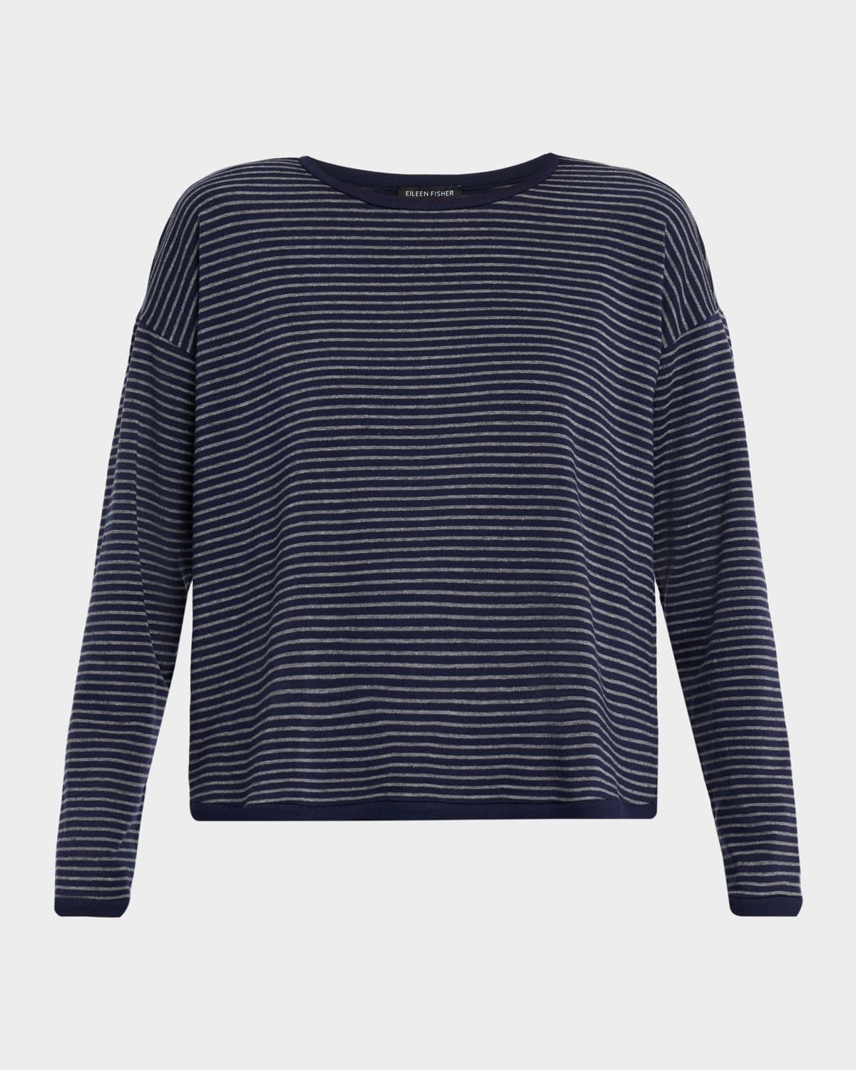 Striped Terry Crewneck Top