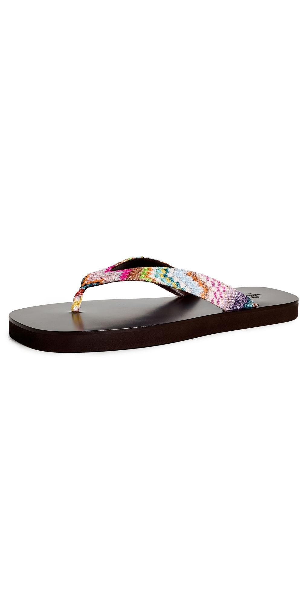 Missoni Ruth Sandals Raschel Zig Zag Metallic Multicolor 36