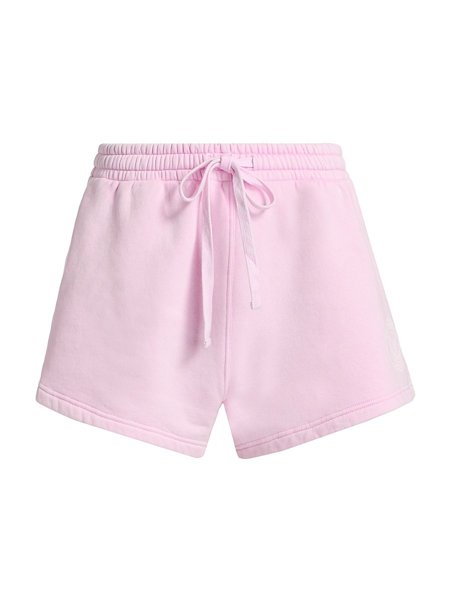 Women's Abrah Fit Club Logo Shorts - Peony Macaron - Size Large