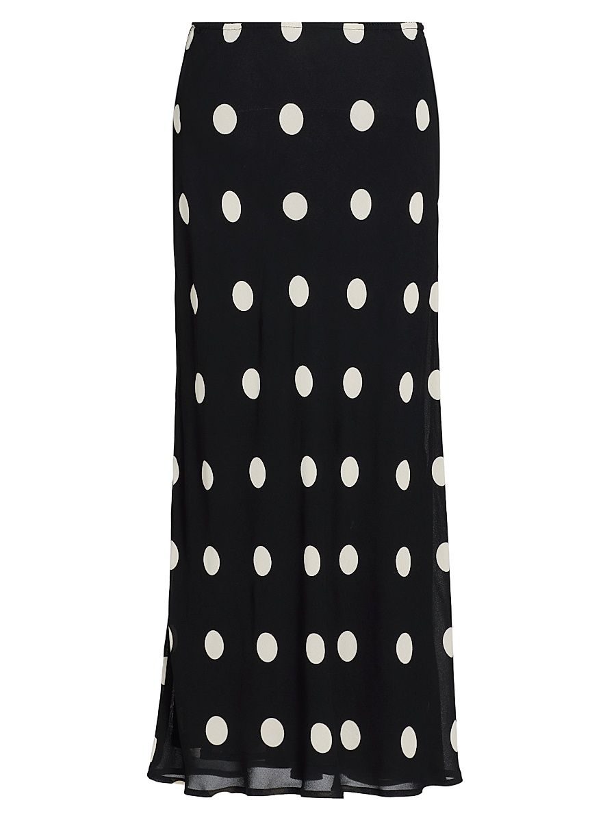 Women's Layla Polka Dot Midi-Skirt - Moon Dot - Size 12