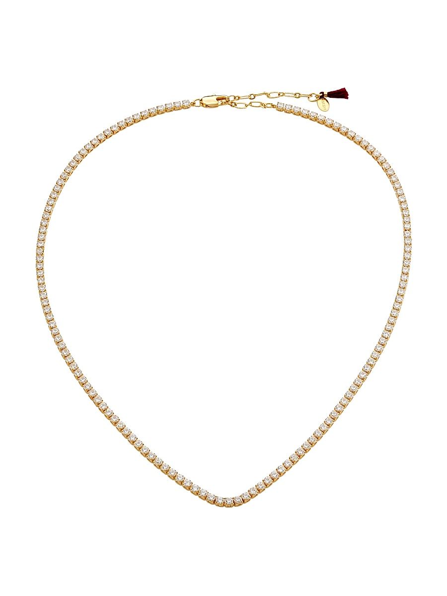 Women's 18K-Gold-Plated & Cubic Zirconia Tennis Necklace - Gold