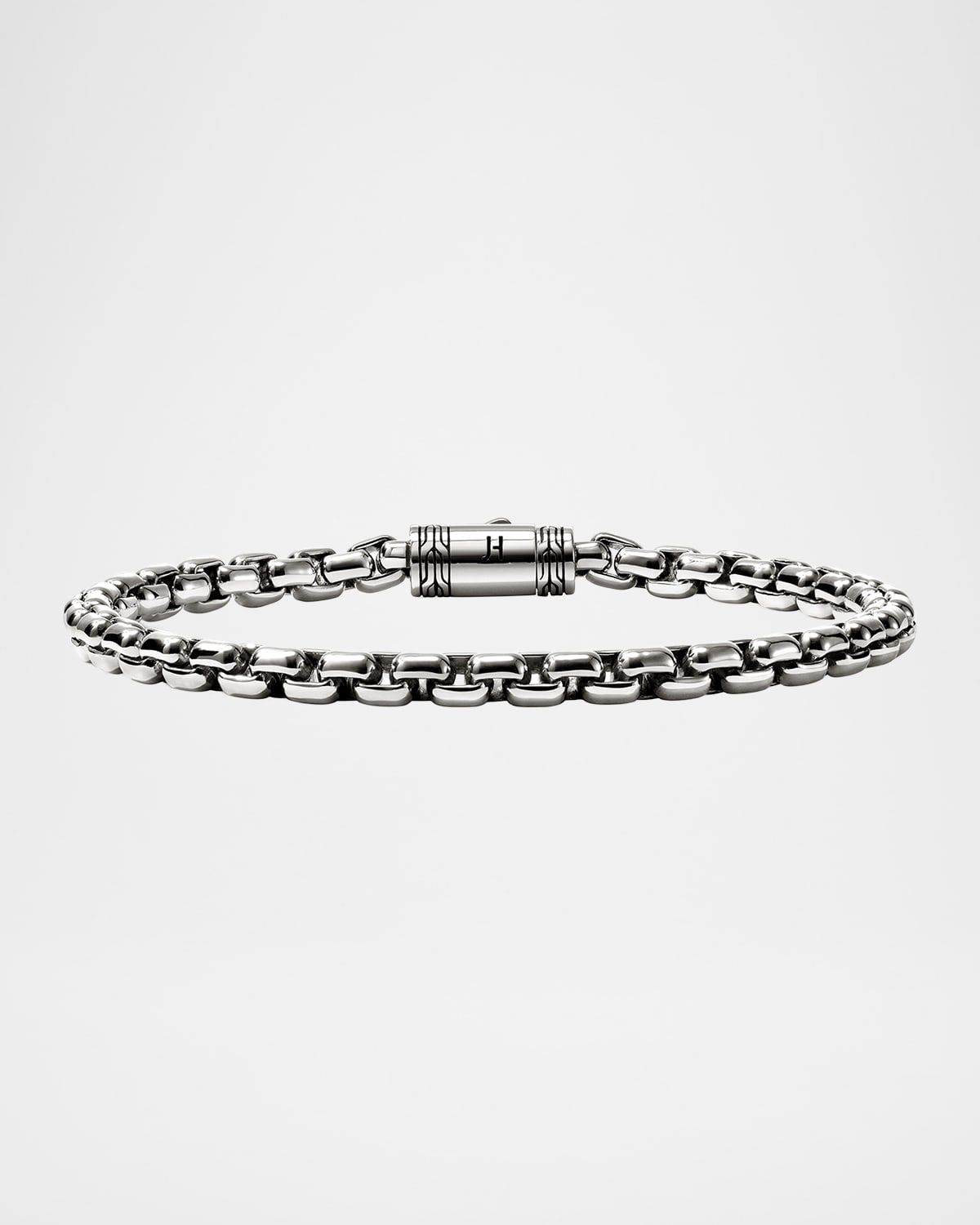 Men & apos;s Sterling Silver Box Chain Bracelet, 4.8mm