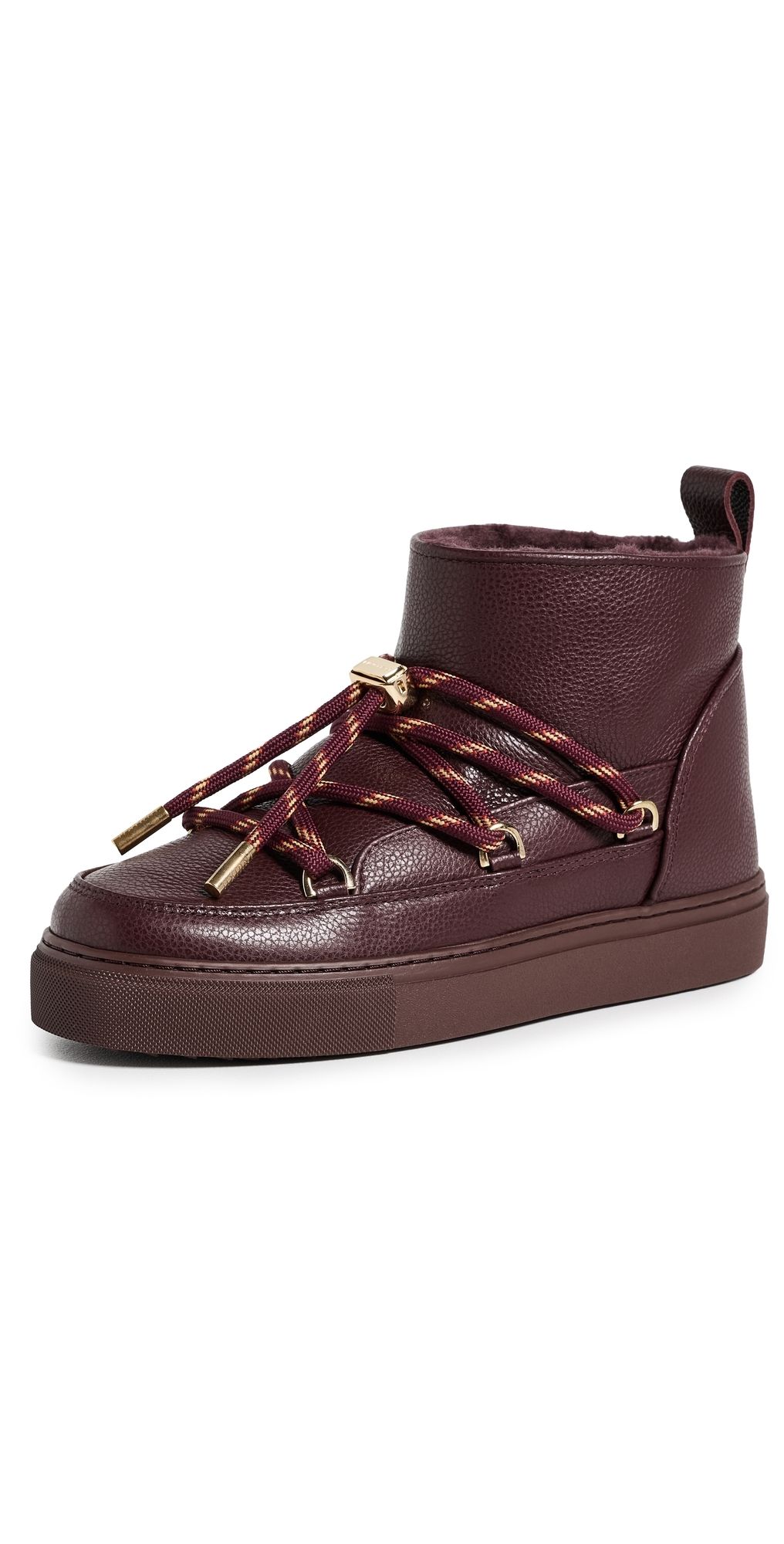 Inuikii Full Leather Gloss Boots Bordeaux 35