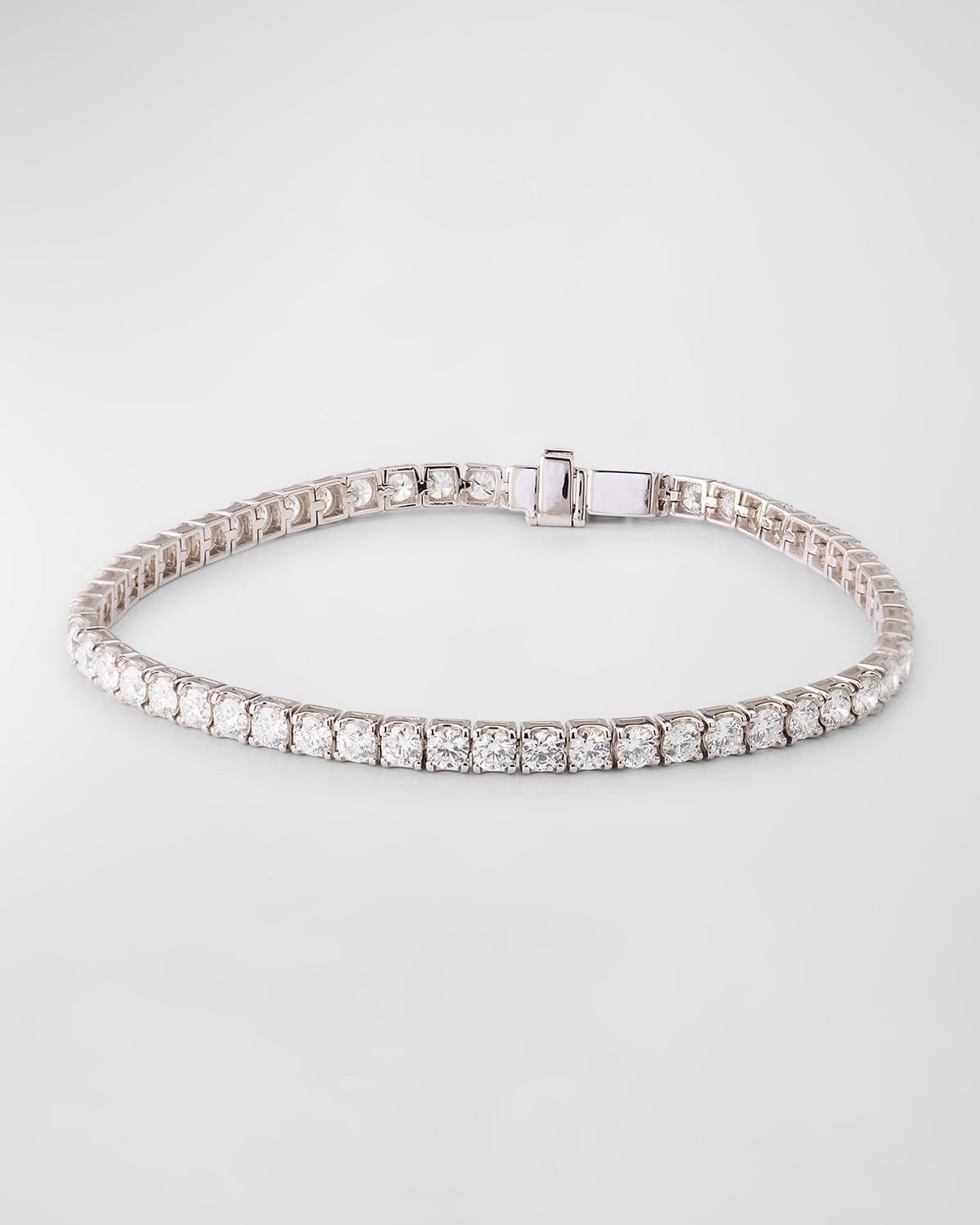 Unisex 18K White Gold Diamond Bracelet, 8.85TCW, 8.5"L