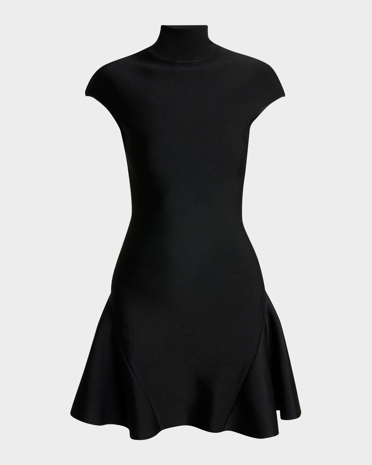 Cap-Sleeve Fit-And-Flare Mini Dress