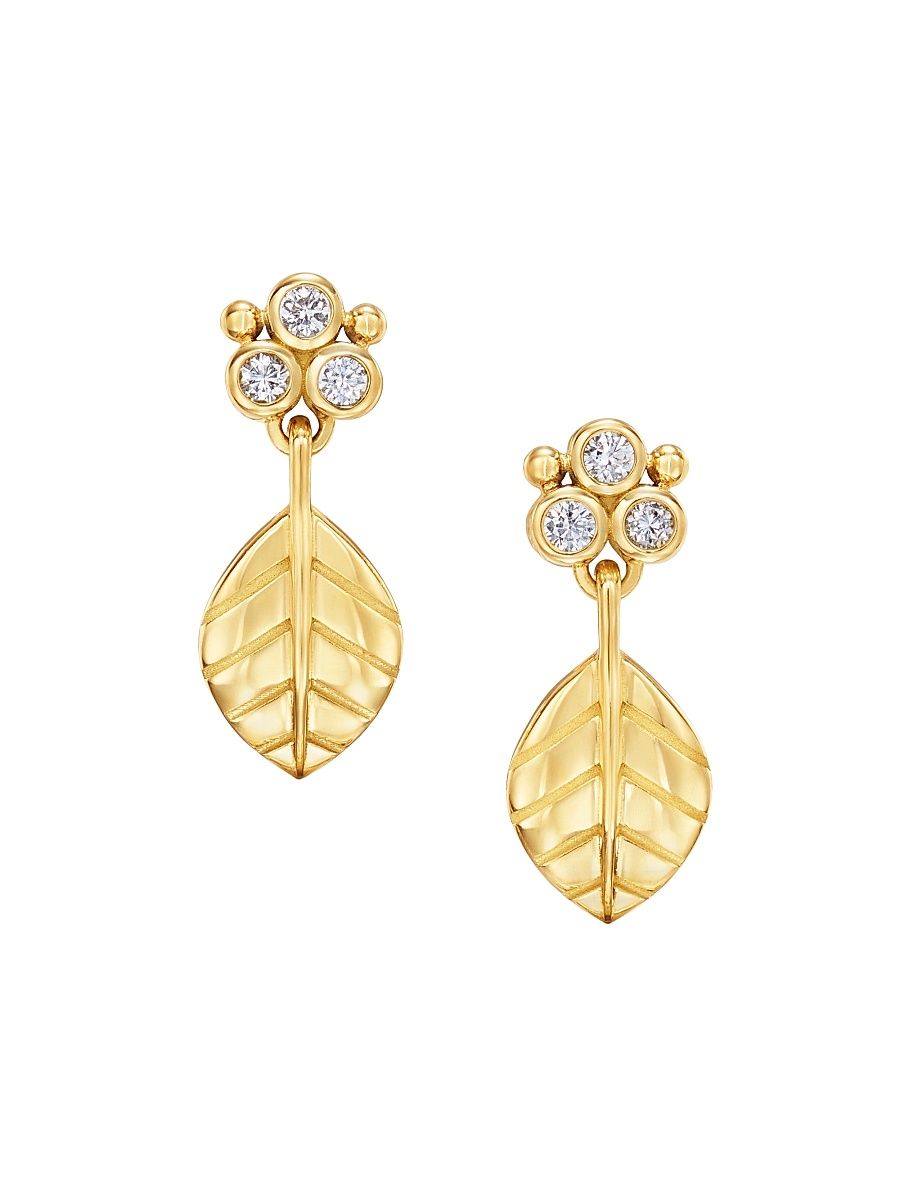 Women's Florence86 Arcadia 18K Yellow Gold & 0.20 TCW Diamond Drop Earrings - Yellow Gold