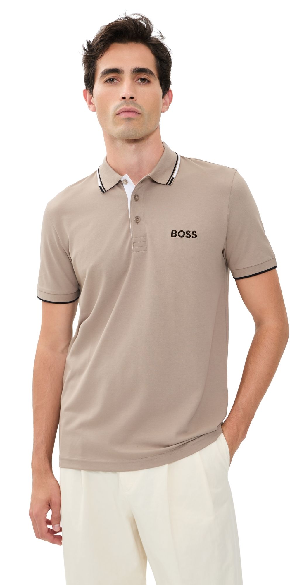 BOSS Paddy Pro Polo Shirt Olive Night S