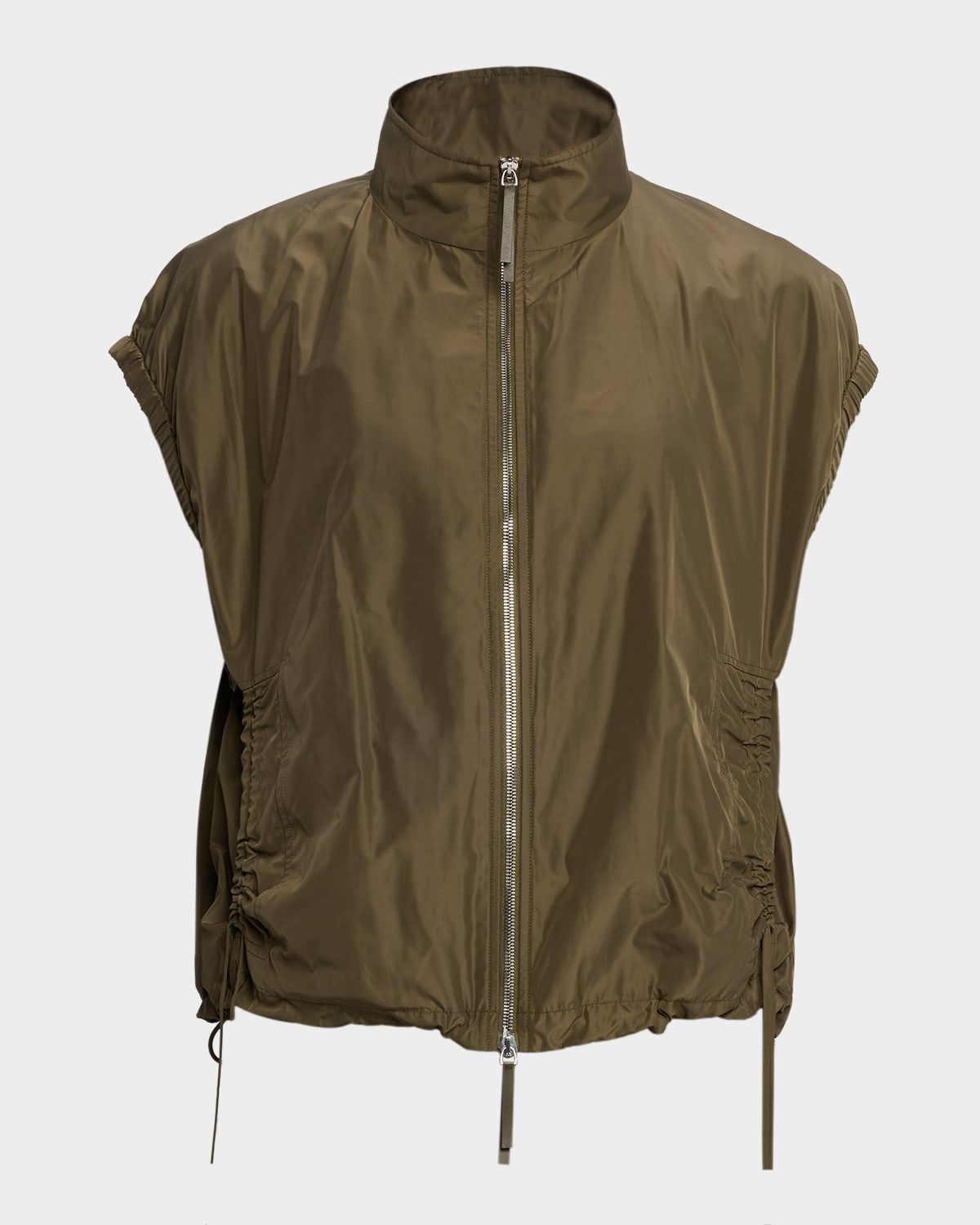 Zip-Front Drawstring Vest