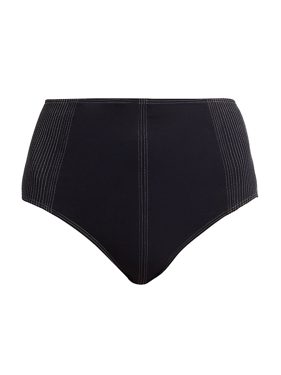 Women's Kiele High-Waisted Bikini Bottom - Noir - Size Large