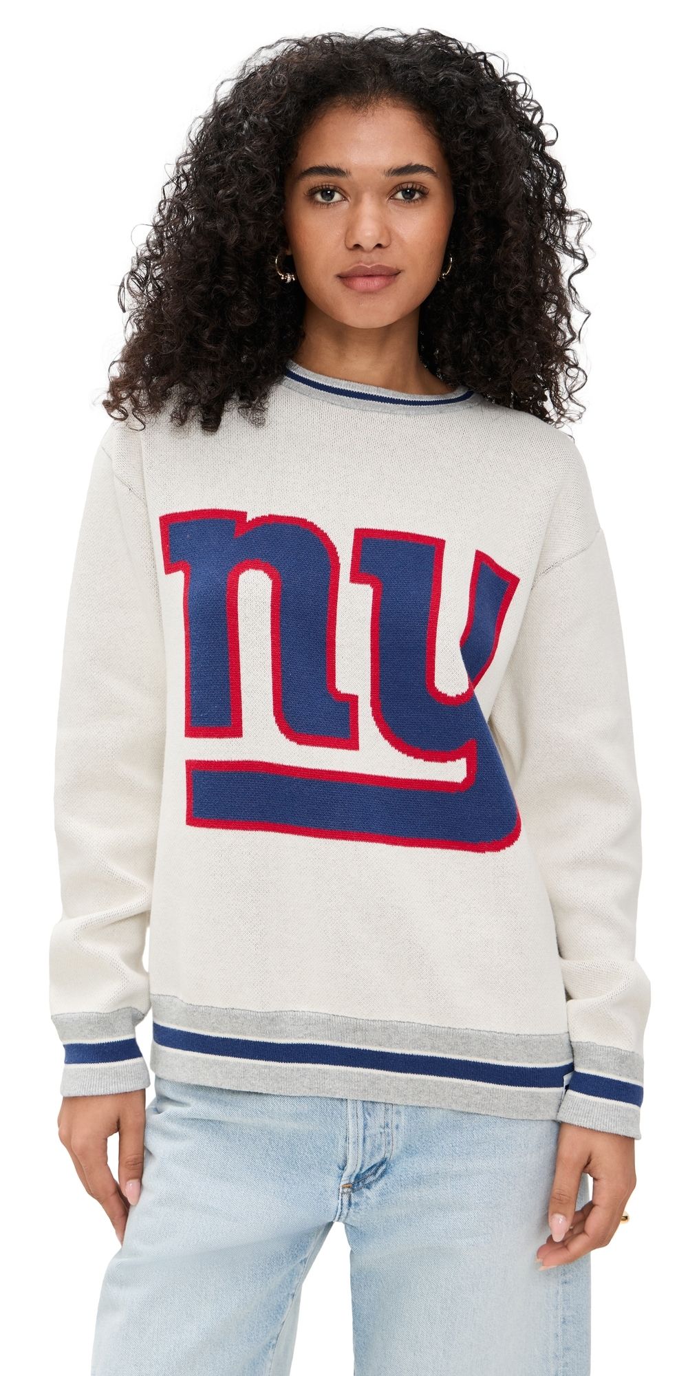 Terez NY Giants Crewneck Sweater NY Giants Sugar Swizzle/Blue M