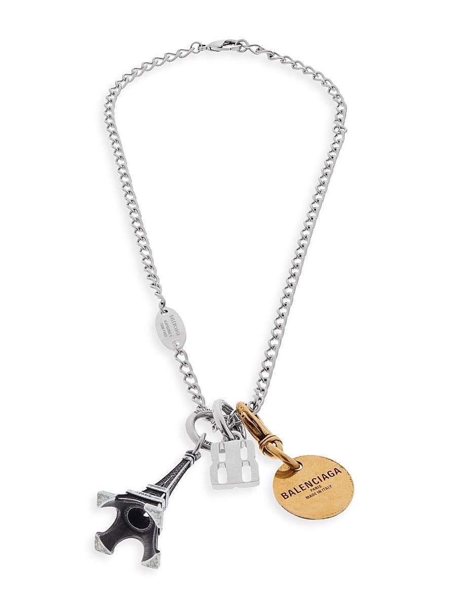 Men's Carousel Eiffel Collector Necklace - Silber Gold