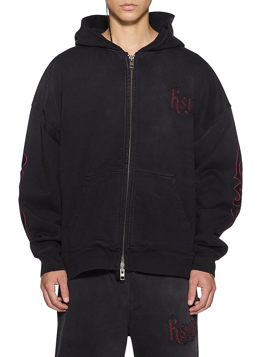 Men's Paise Ekcess Cotton Hoodie - Black Fade - Size XXL