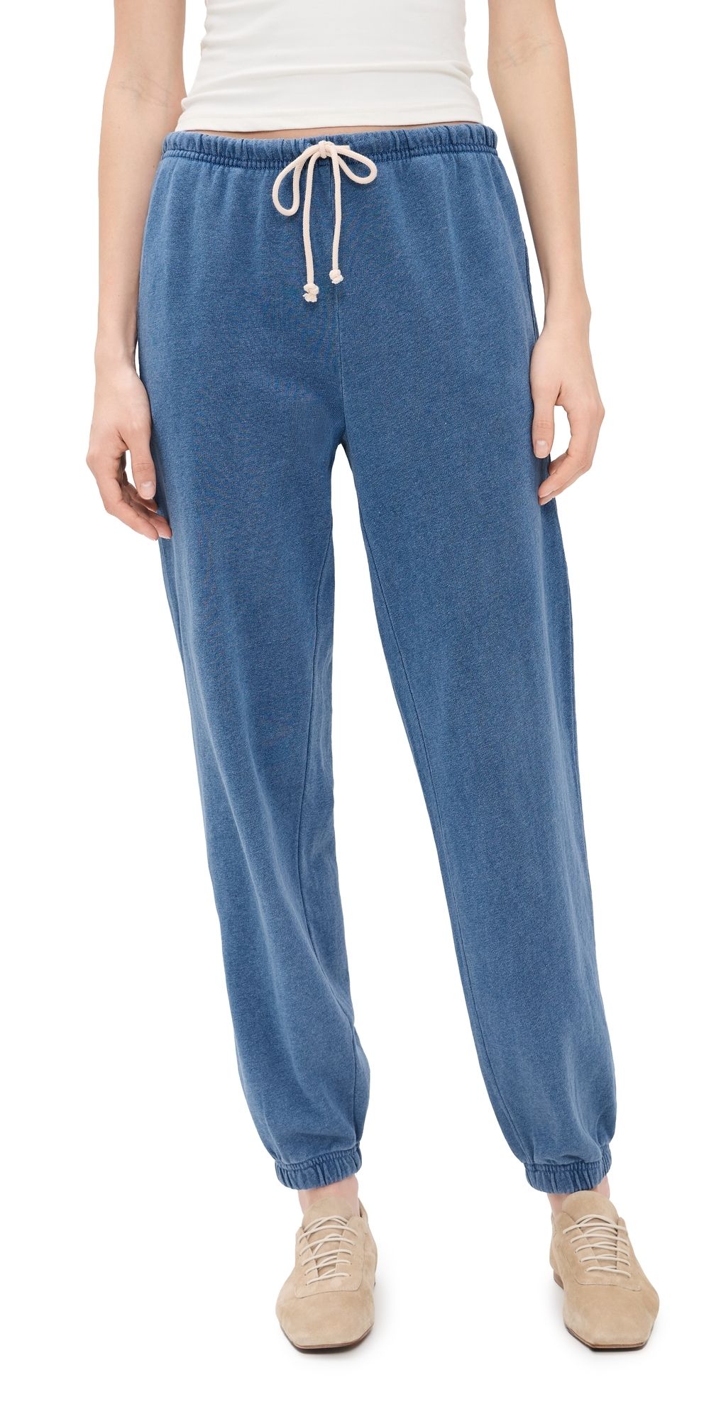Z Supply Downtown Knit Joggers Calypso Blue Indigo S