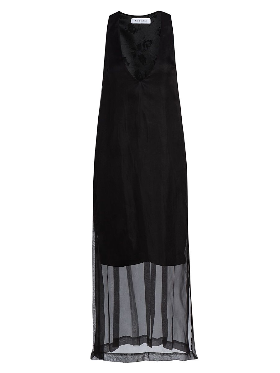 Women's Pleated-Back Sleeveless Midi Dress - Black - Size 6