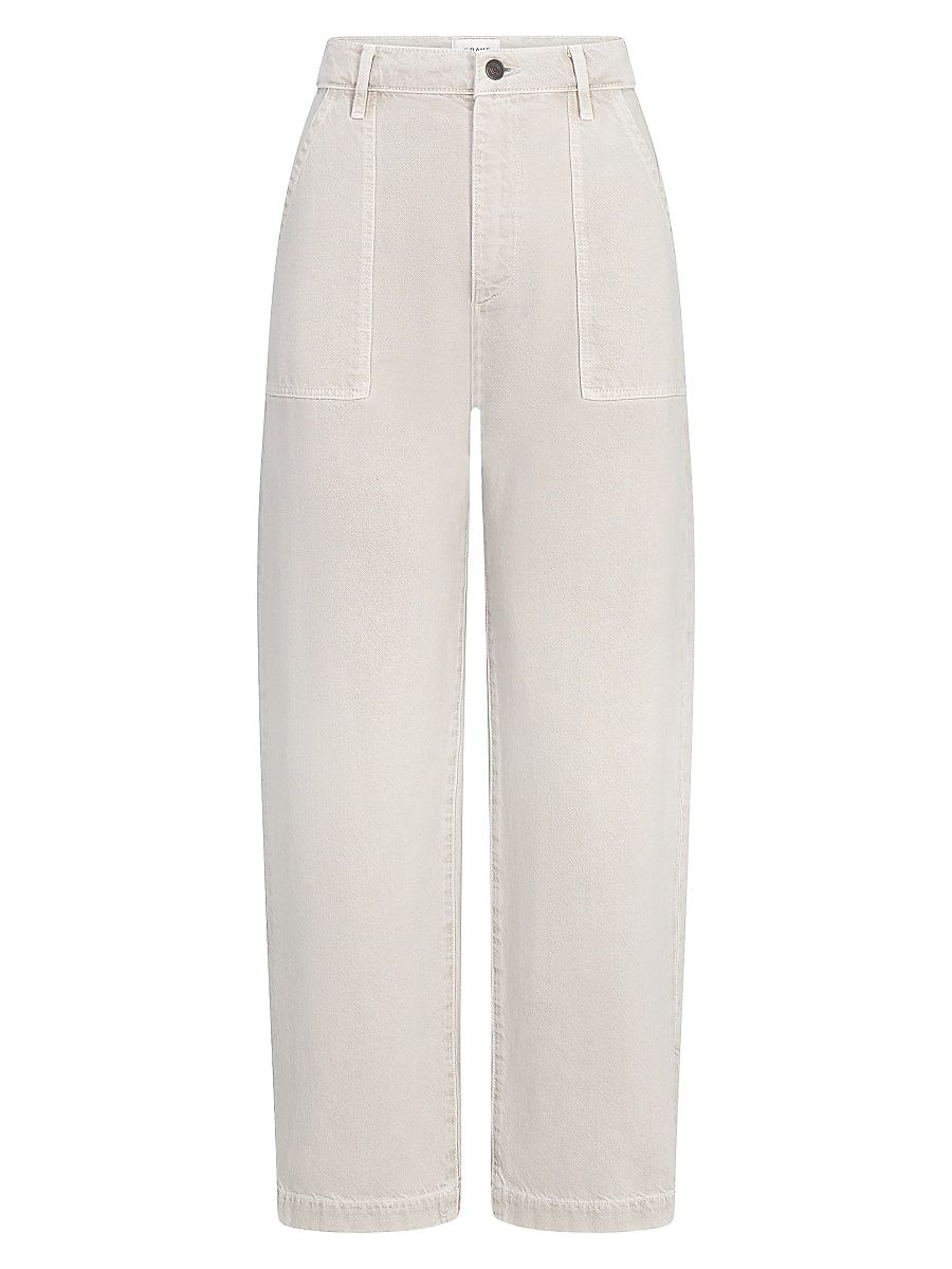 Women's The Bow Cotton Cargo Pants - Flax - Size 31