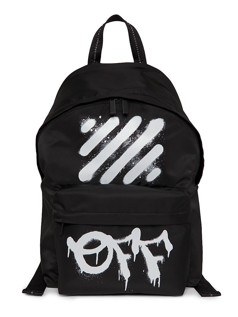 Men's Diag Spray Backpack - Black White