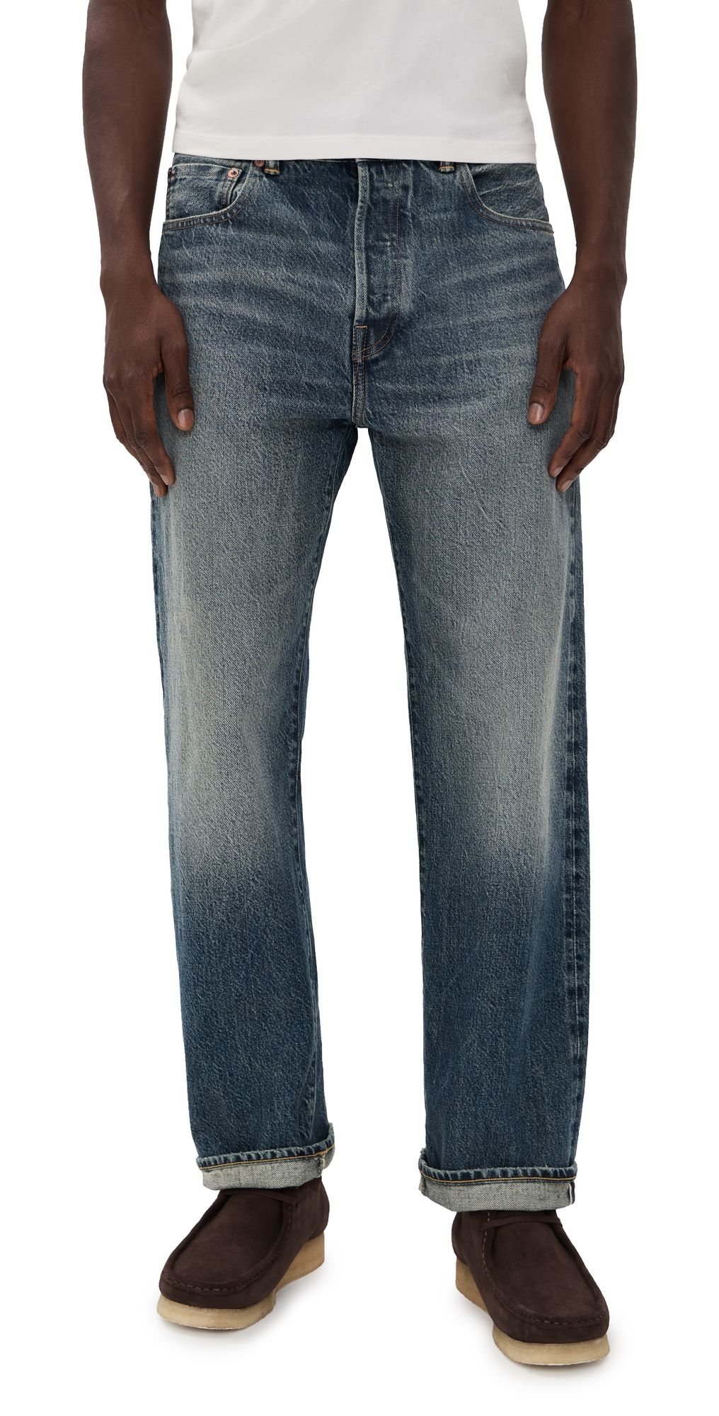 Madewell 1991 Loose Straight Leg Selvedge Jeans 32 Burke Wash 33