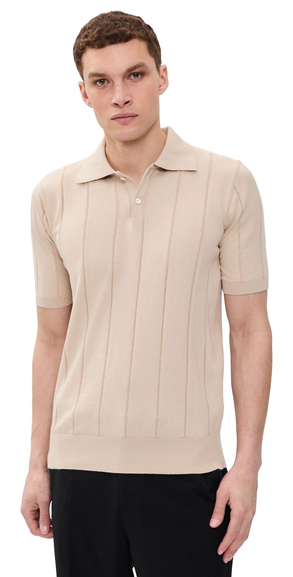 Far Afield Jacobs Knitted Polo Sand L