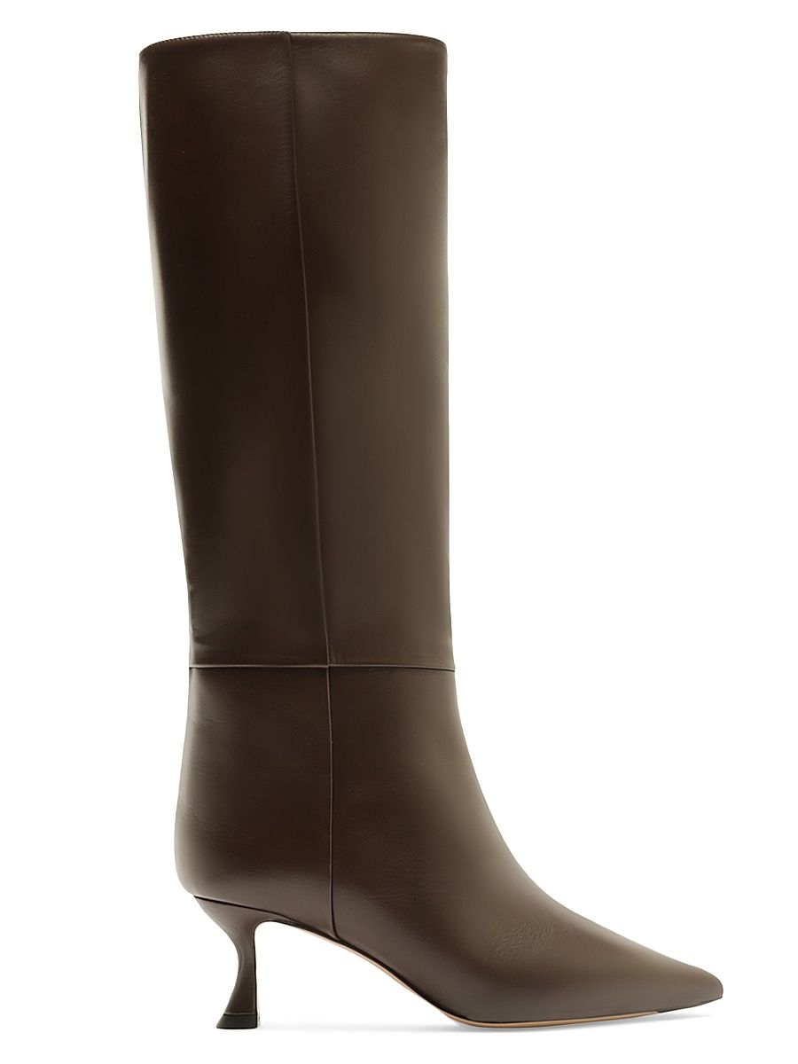 Women's Brena 60MM Leather Knee-High Boots - Brown - Size 8.5