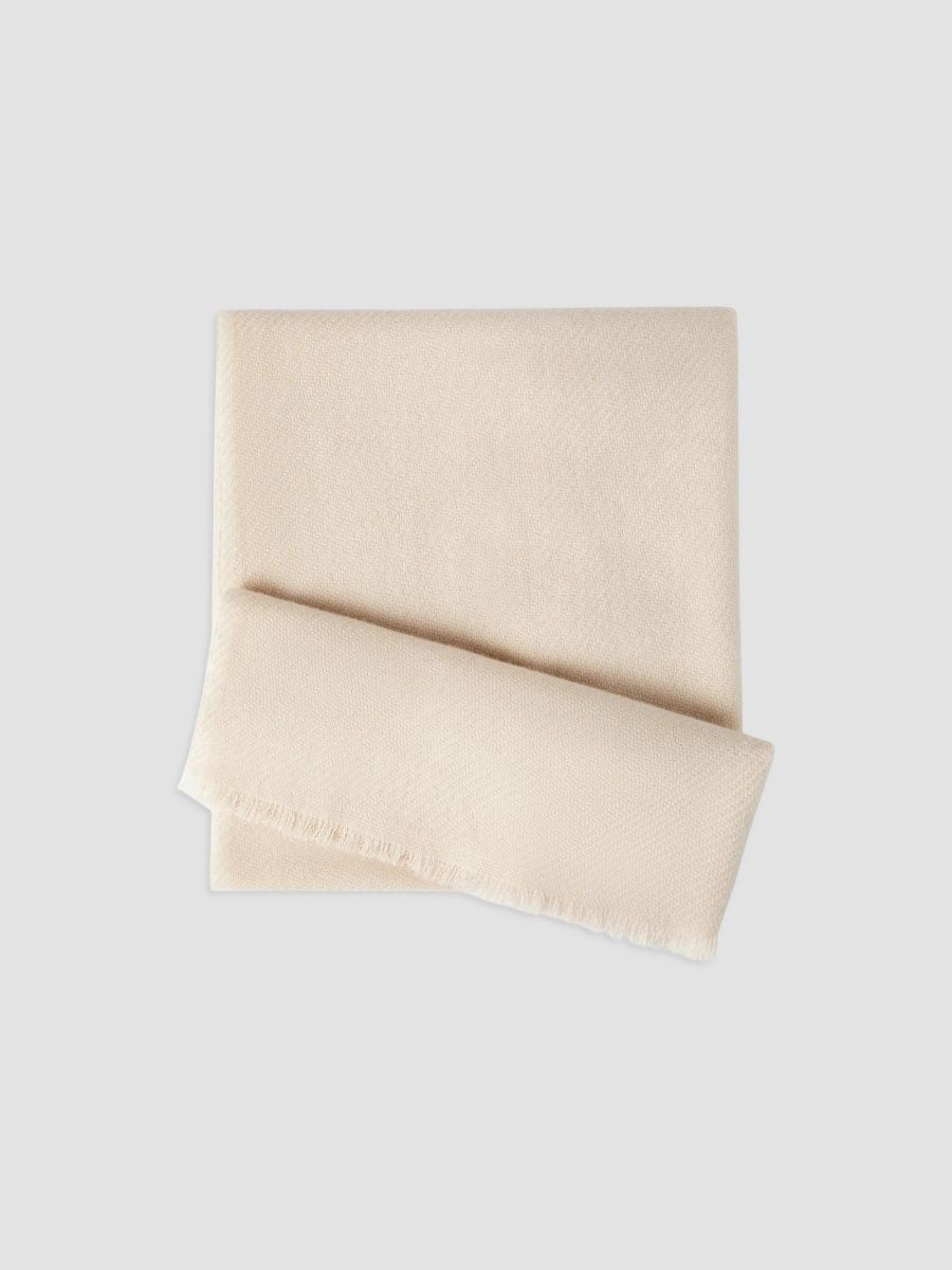 Brunello Cucinelli Men's Cashmere Diagonal Scarf - Sand