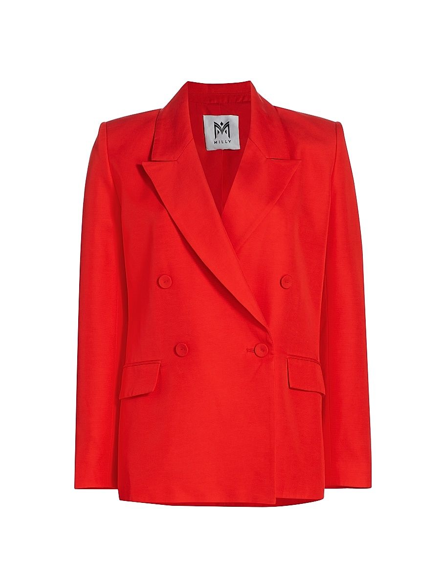 Women's Abbi Double-Breasted Blazer - Red - Size 4