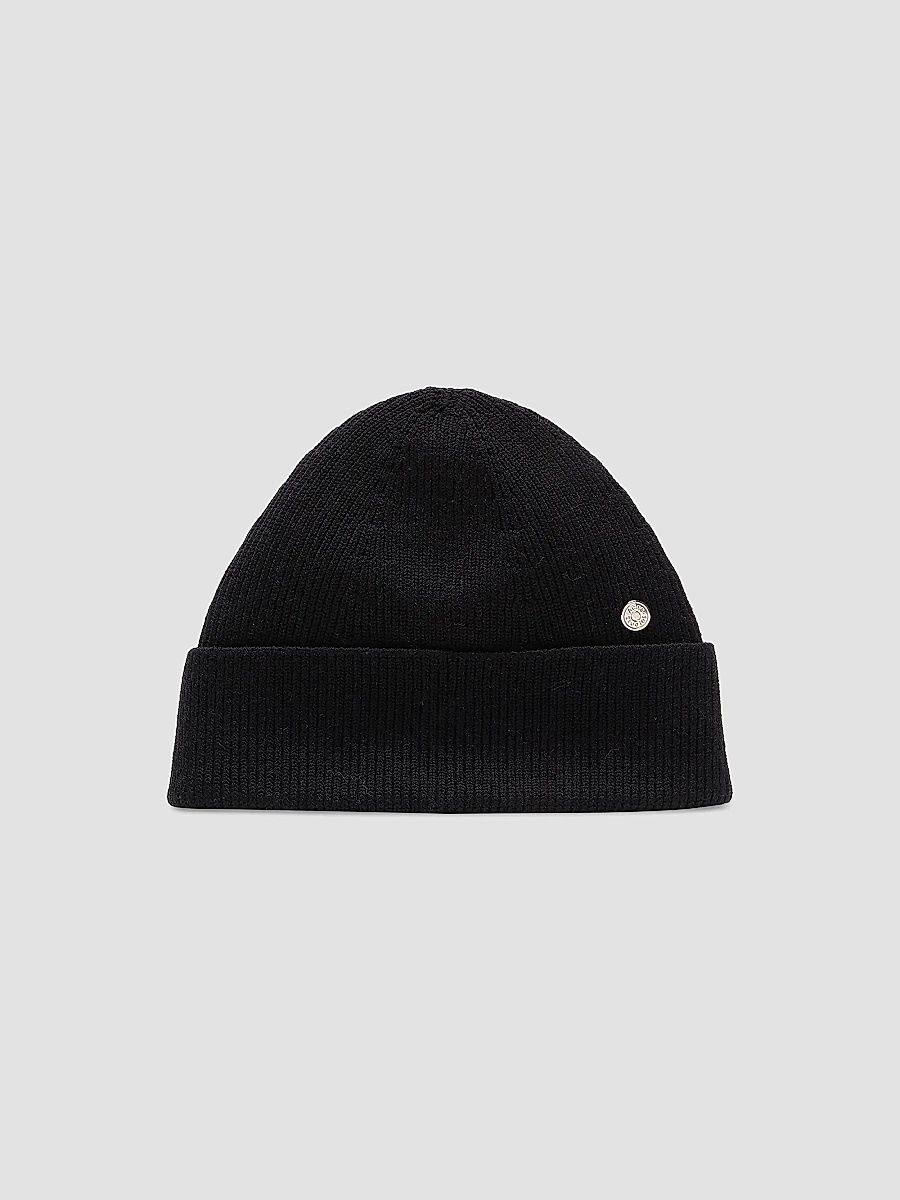 Men's Krivi Wool-Blend Rib-Knit Beanie - Black