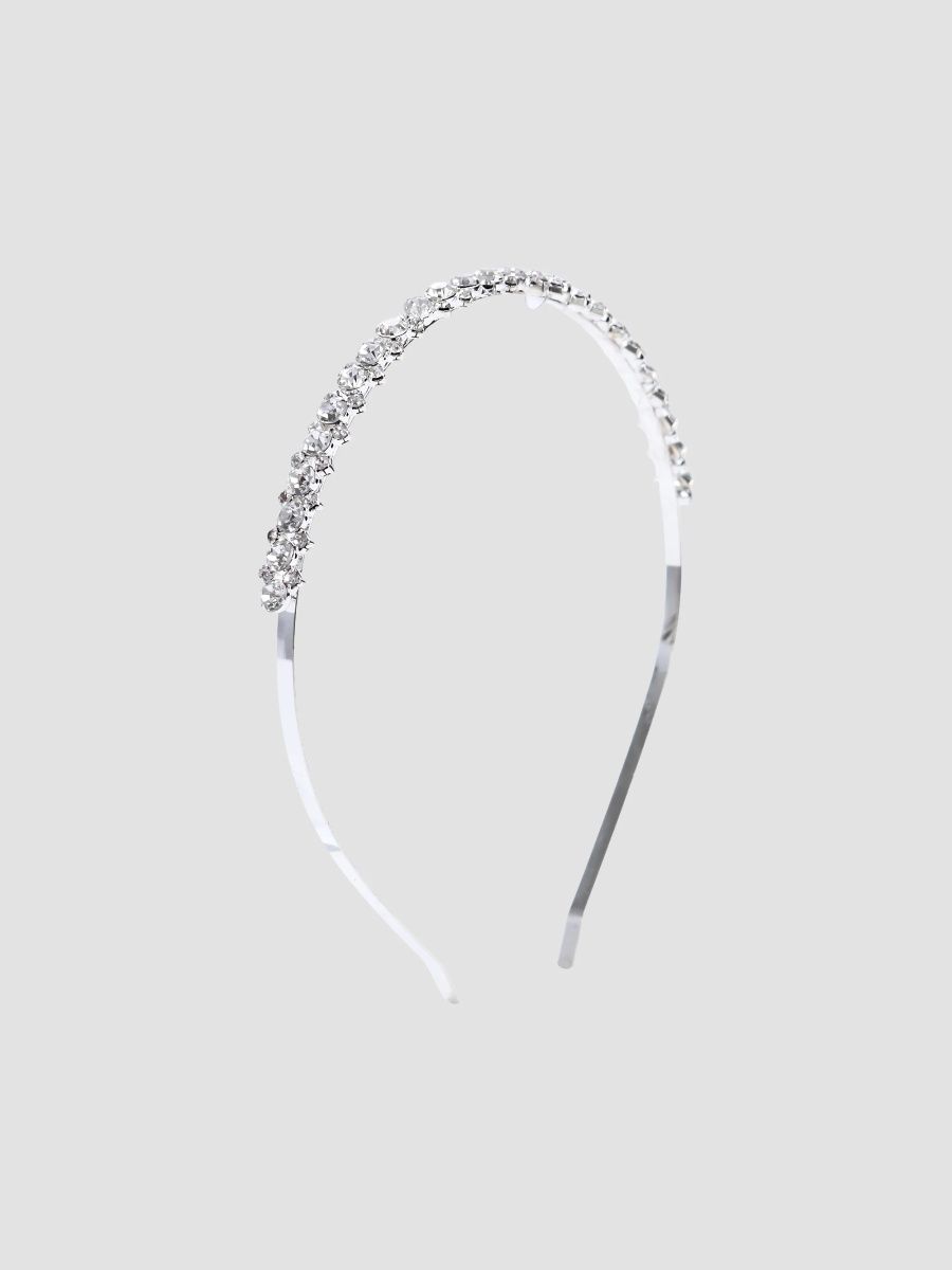 Tulleen Girl's Girl's Crystal Headband - Silver