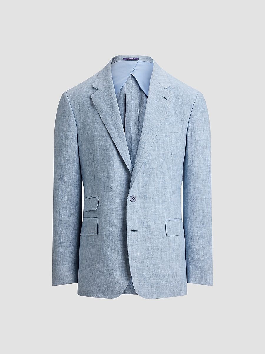 Men's Glenn Delavé Single-Breasted Blazer - Winward Blue - Size 38