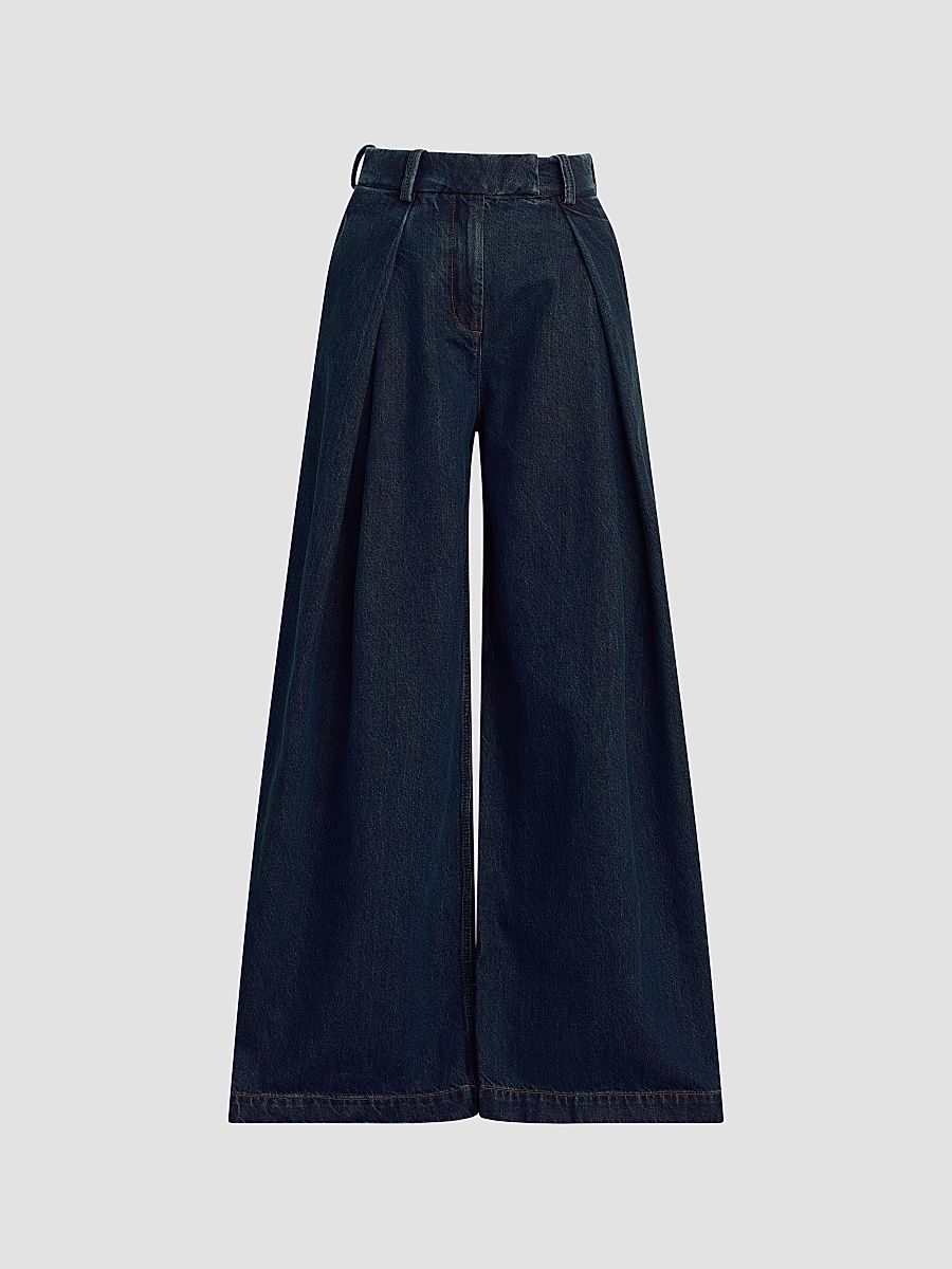Women's The Pleats For Days Jeans - Dark Sea - Size 32