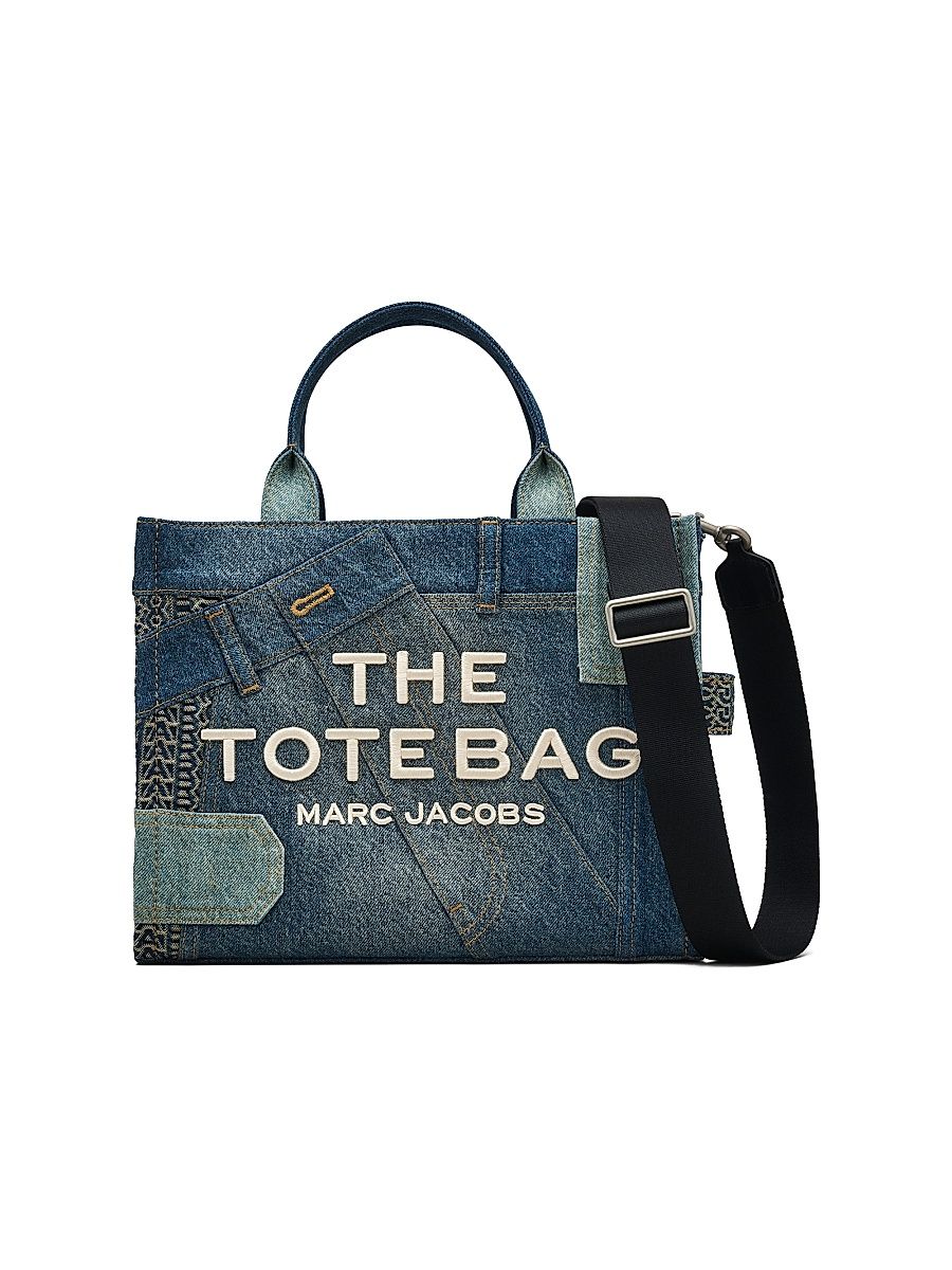 Women's The Deconstructed Denim Medium Tote Bag - Denim