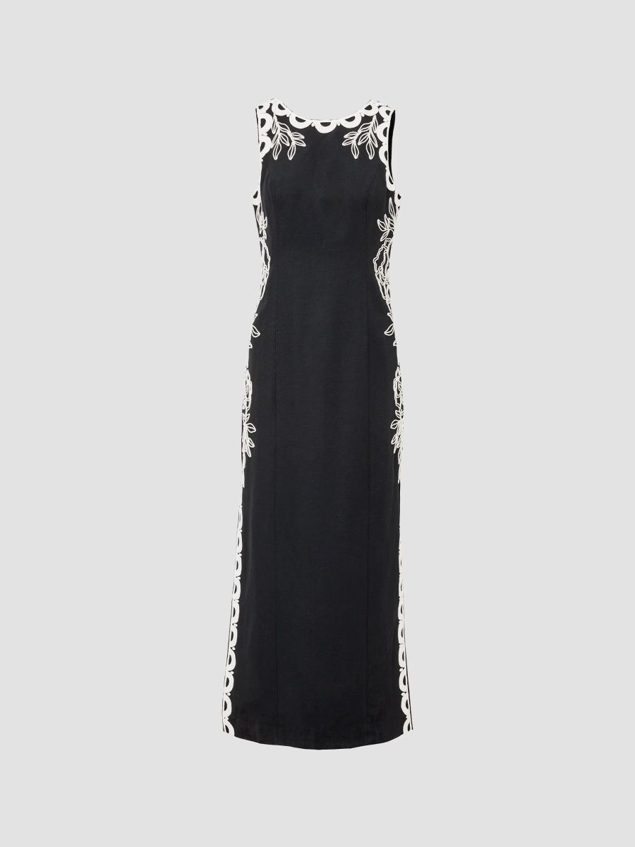 Lilly Pulitzer Women's Messina Shift Maxi Dress - Noir - Size 16