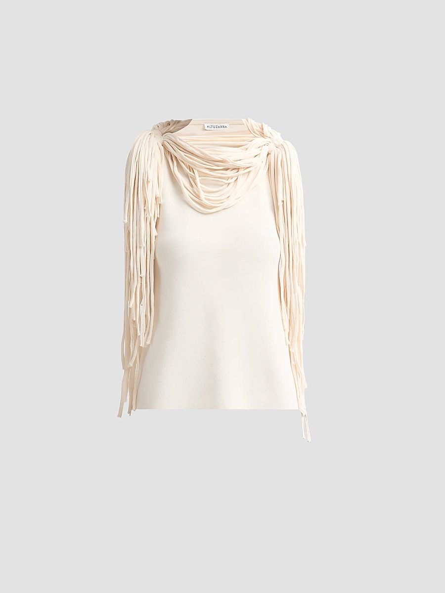 Women's Carrington Scarf Top - Wheat - Size XL