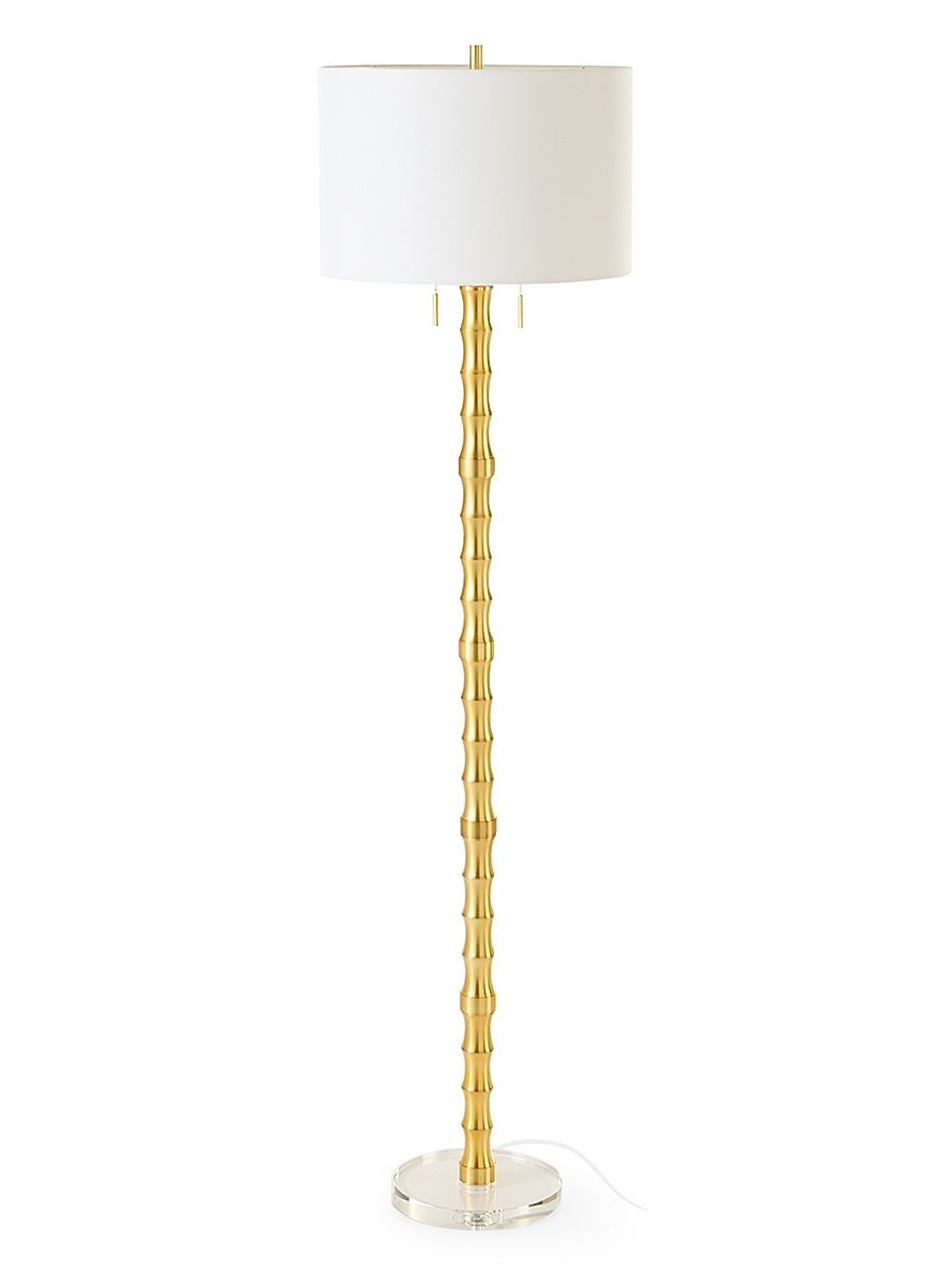 Bamboo Floor Lamp - Gold