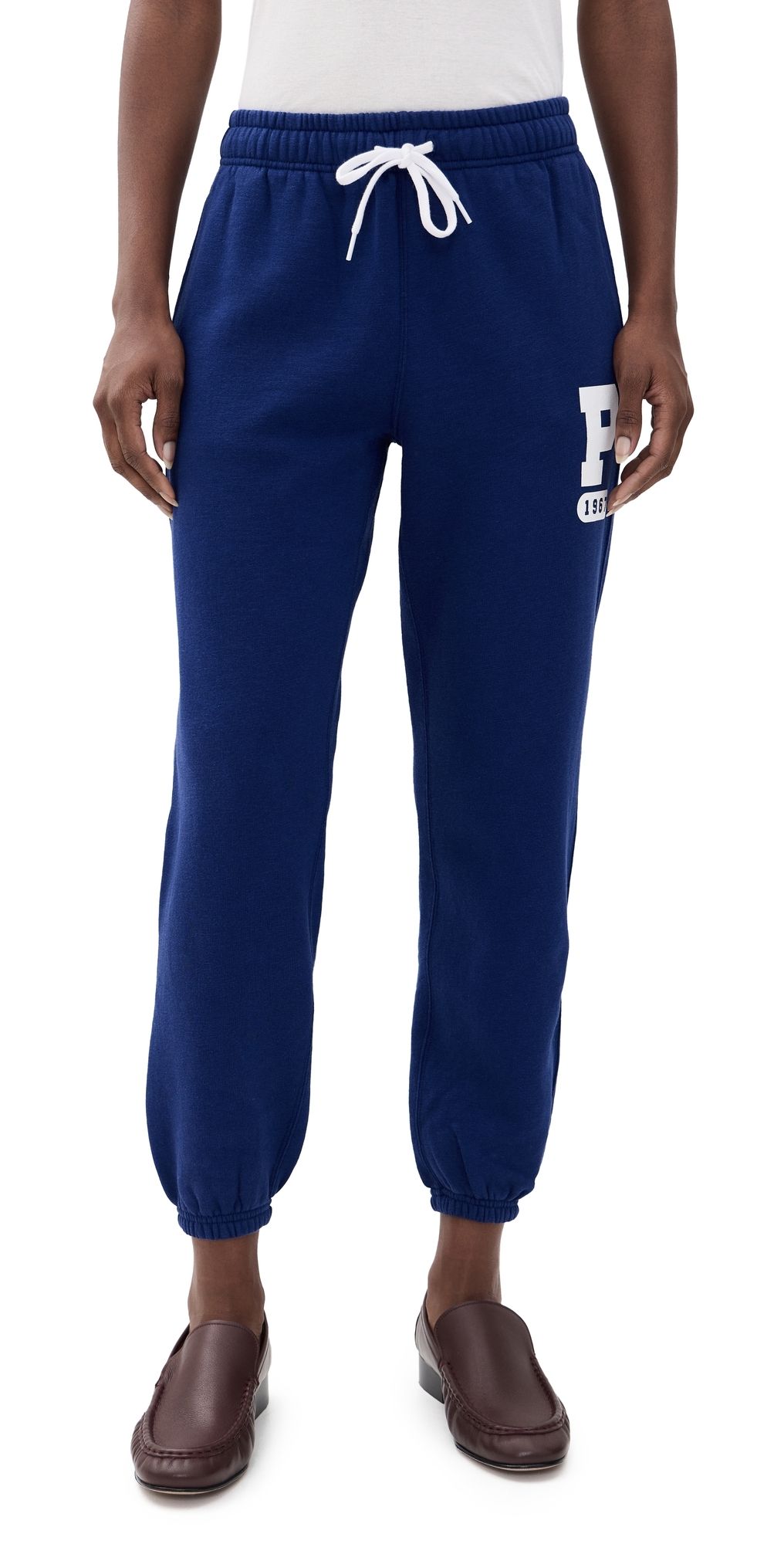 Polo Ralph Lauren Vintage Fleece Knit Ankle Joggers Fall Royal XS