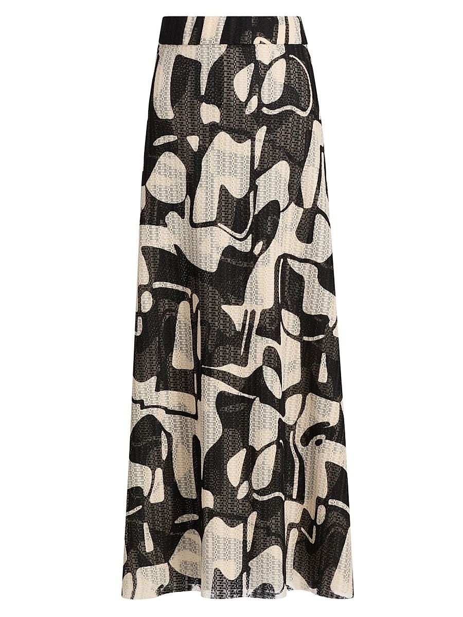 Women's Ekat Printed Maxi Skirt - Abstract Marble - Size Large