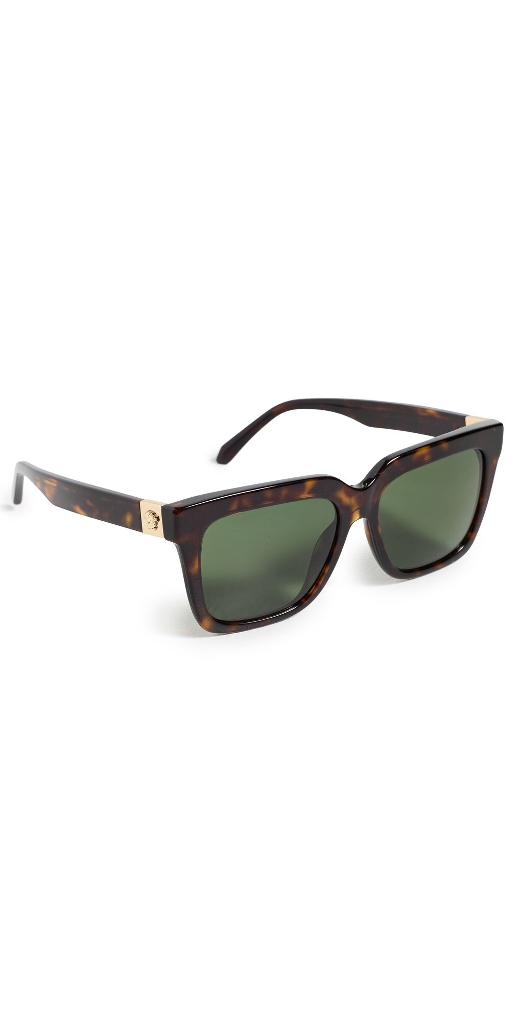 Versace Medusa Plaque Tortoiseshell Sunglasses Havana One Size