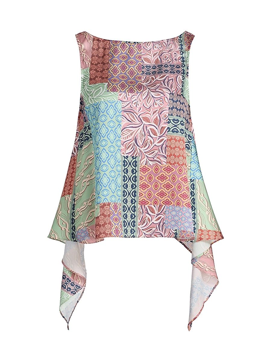 Women's Jana Patchwork-Print Top - Oasis Patchwork - Size XL